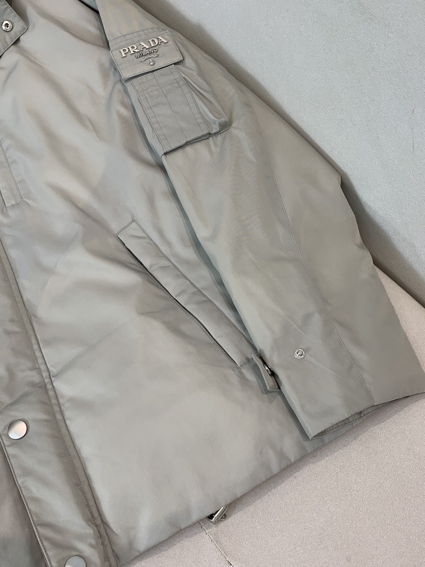 Prada Male Down Jacket Goose Down Black Hooded S-m-l