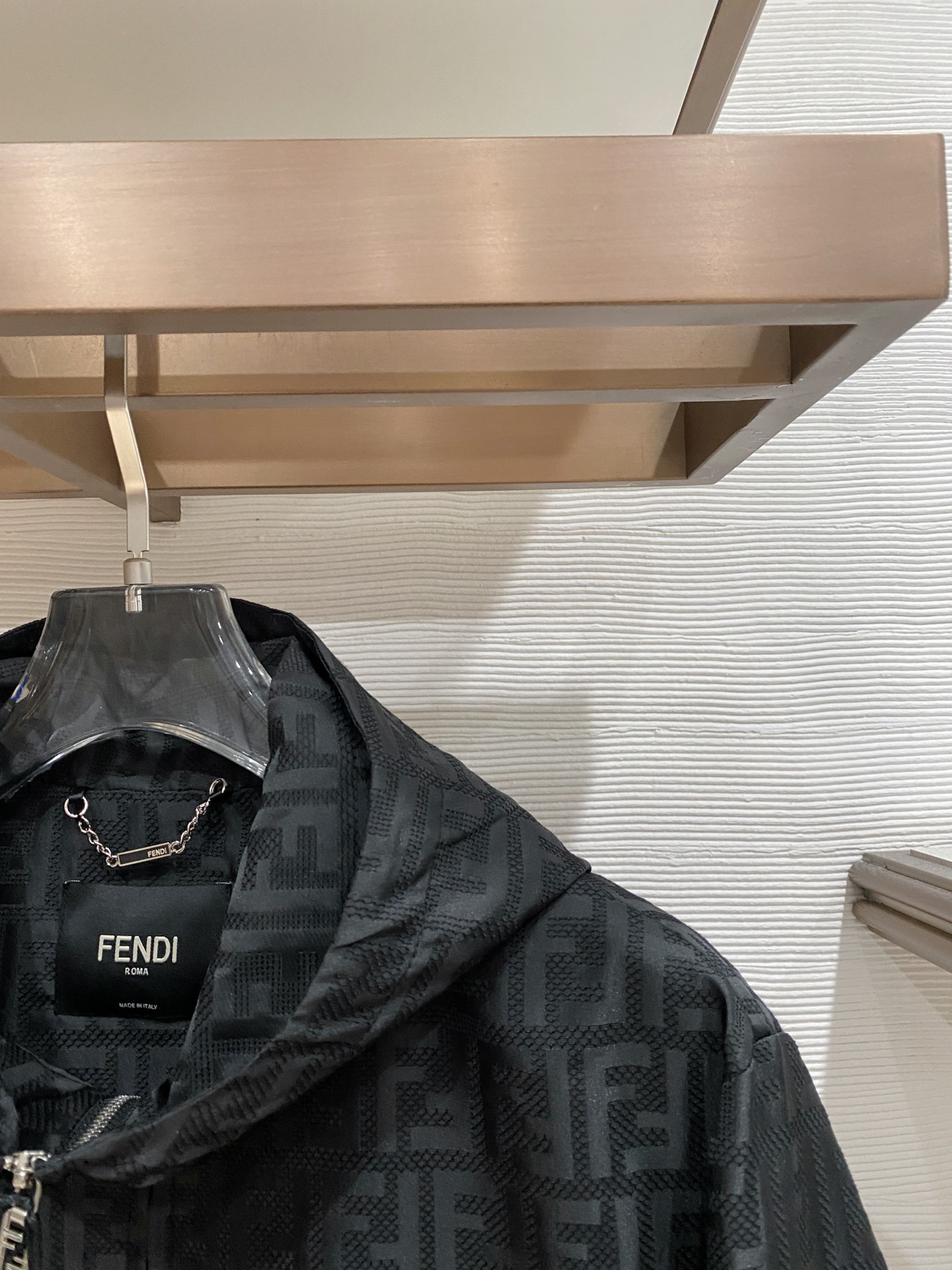 Fendi Jacket Black Hooded S