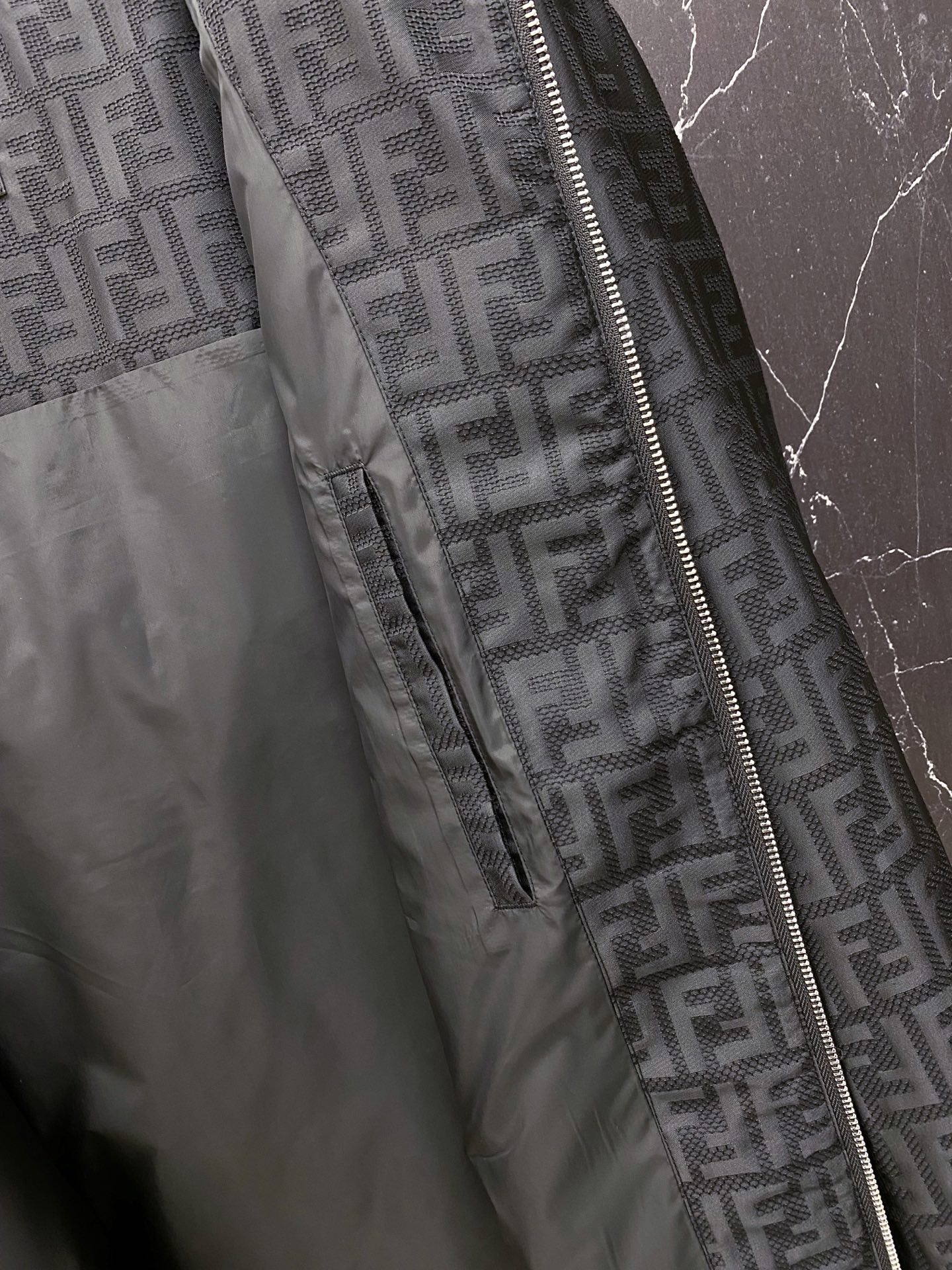 Fendi Jacket Black Hooded S
