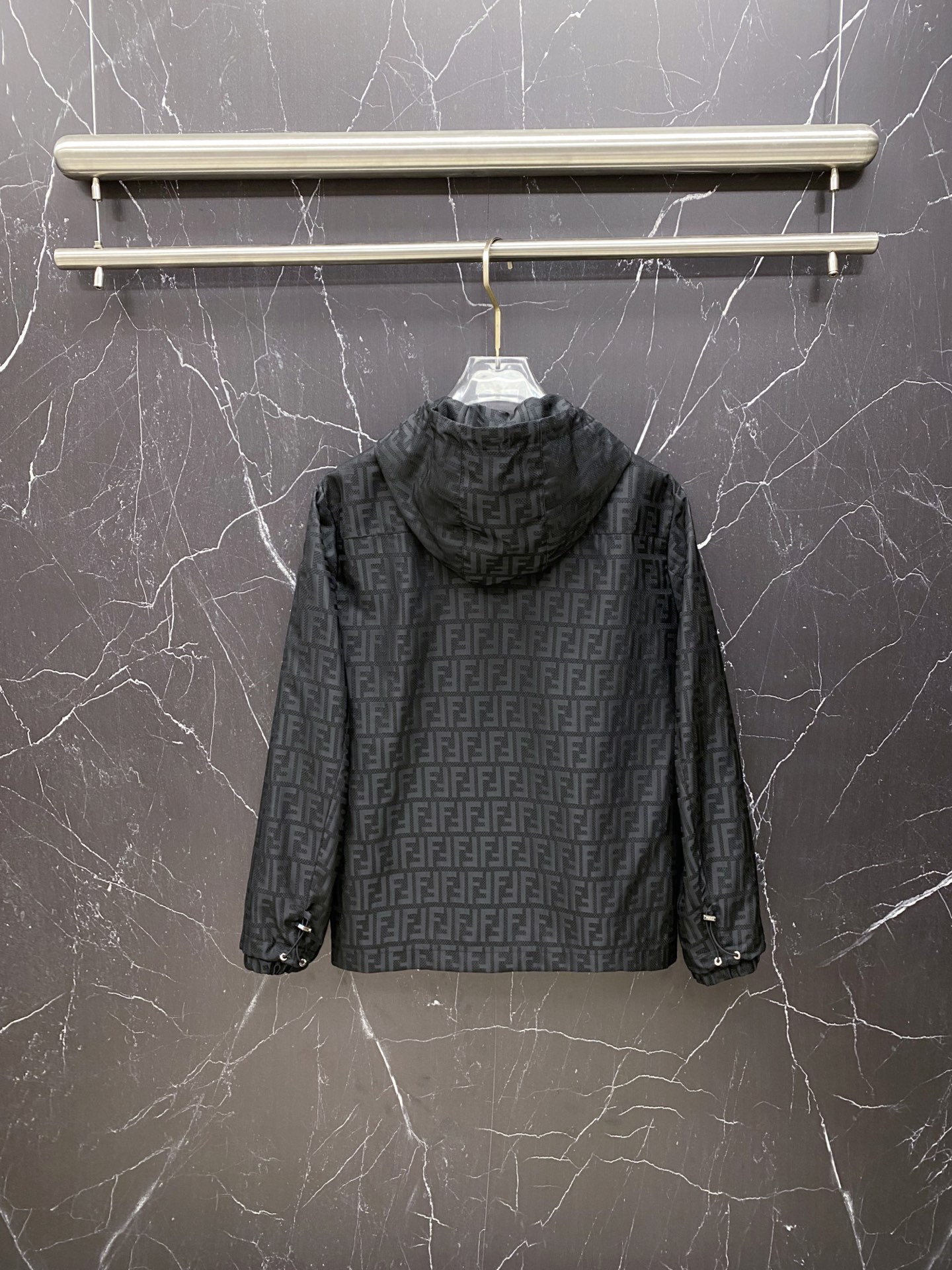 Fendi Jacket Black Hooded S