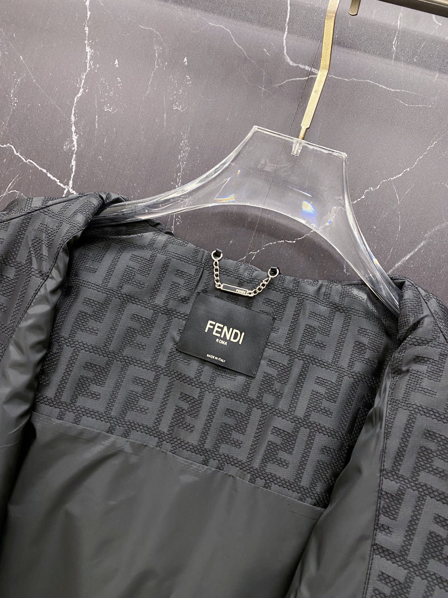 Fendi Jacket Black Hooded S