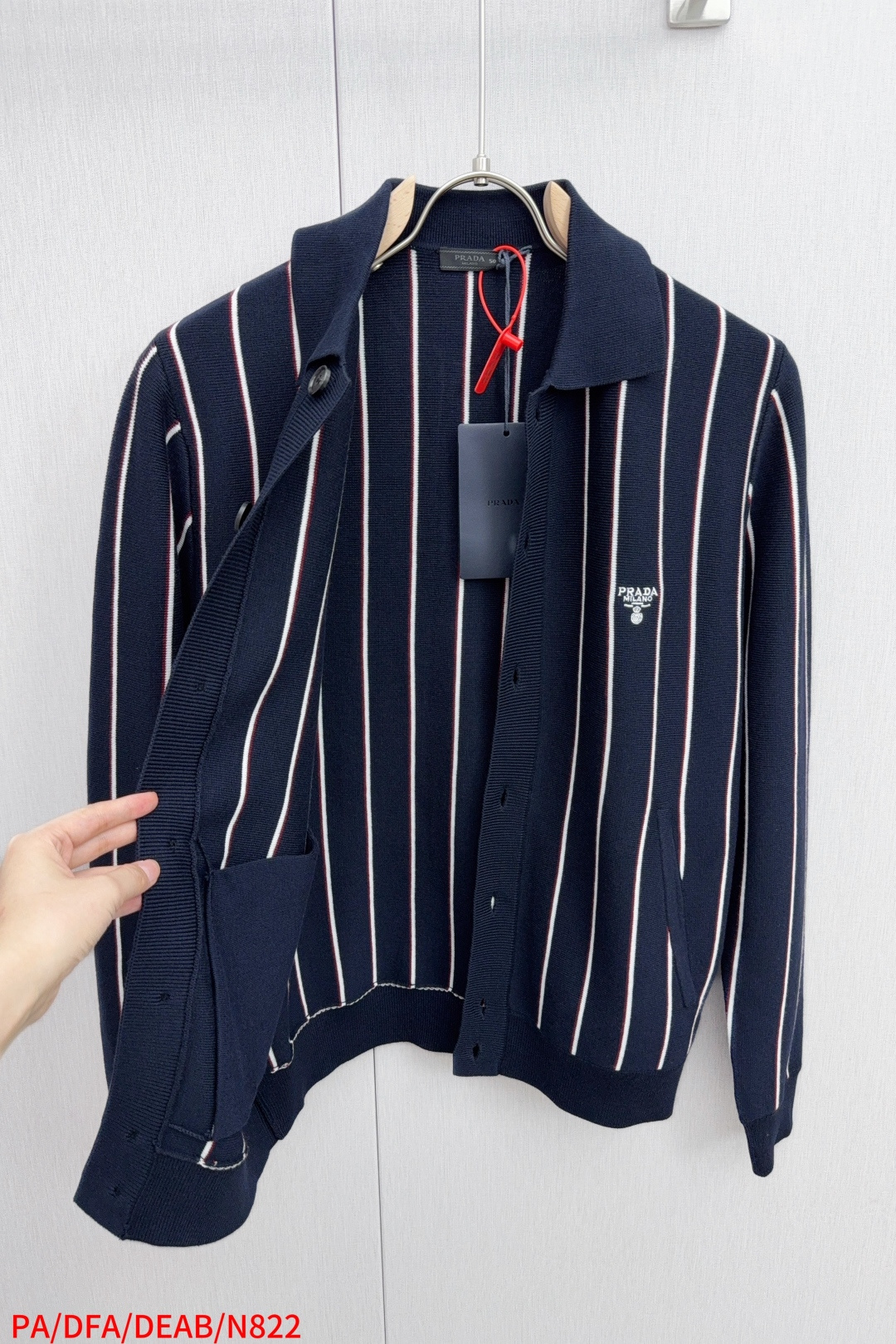 Prada Basic Clothing Cotton White Striped M-xl