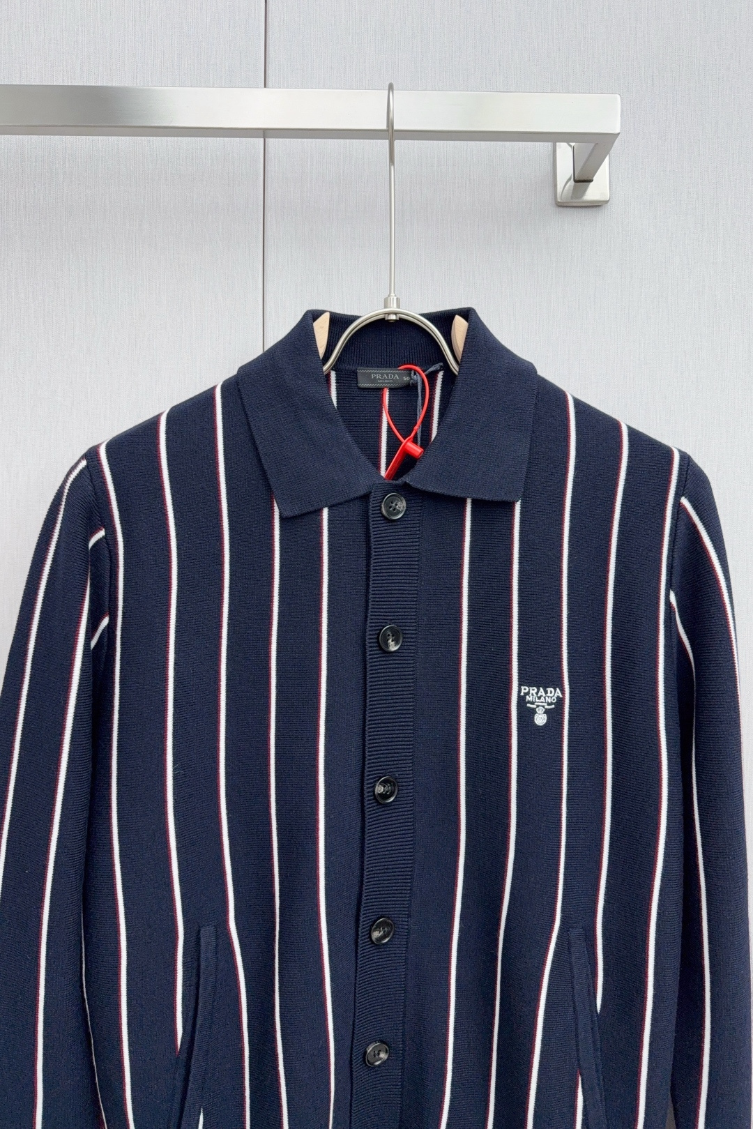 Prada Basic Clothing Cotton White Striped M-xl