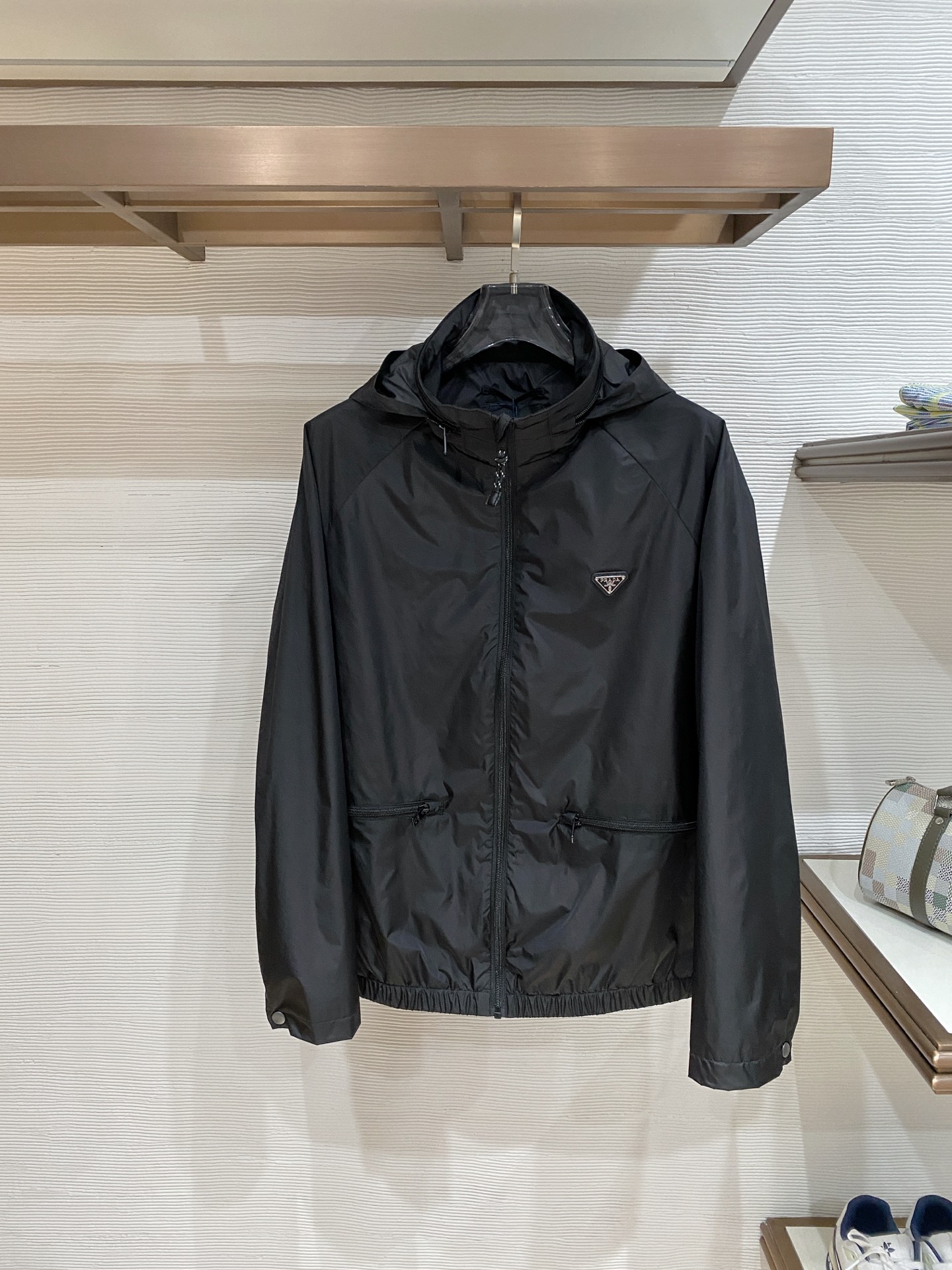 Prada Jacket Black Hooded S