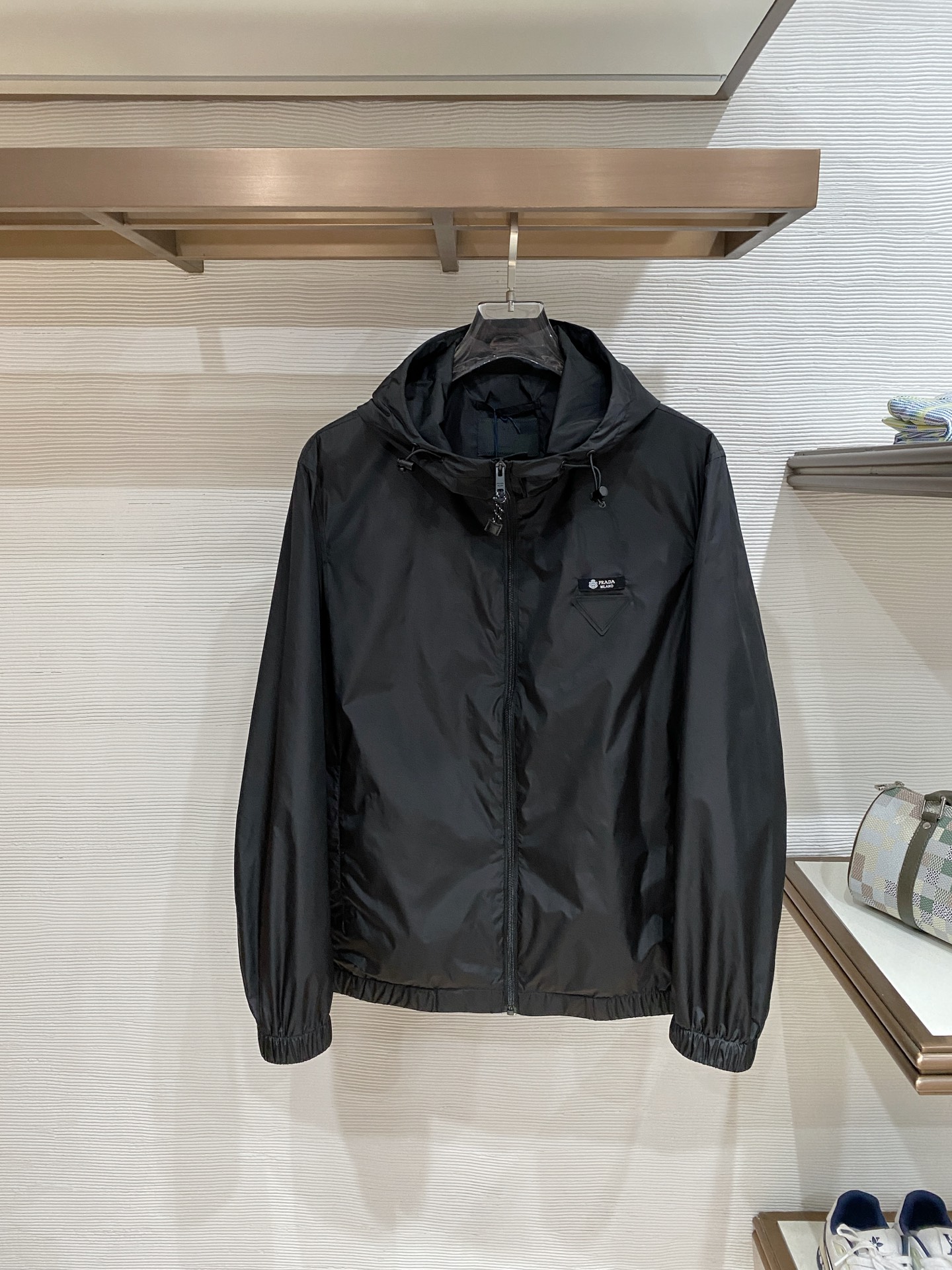 Prada Jacket Black Hooded S