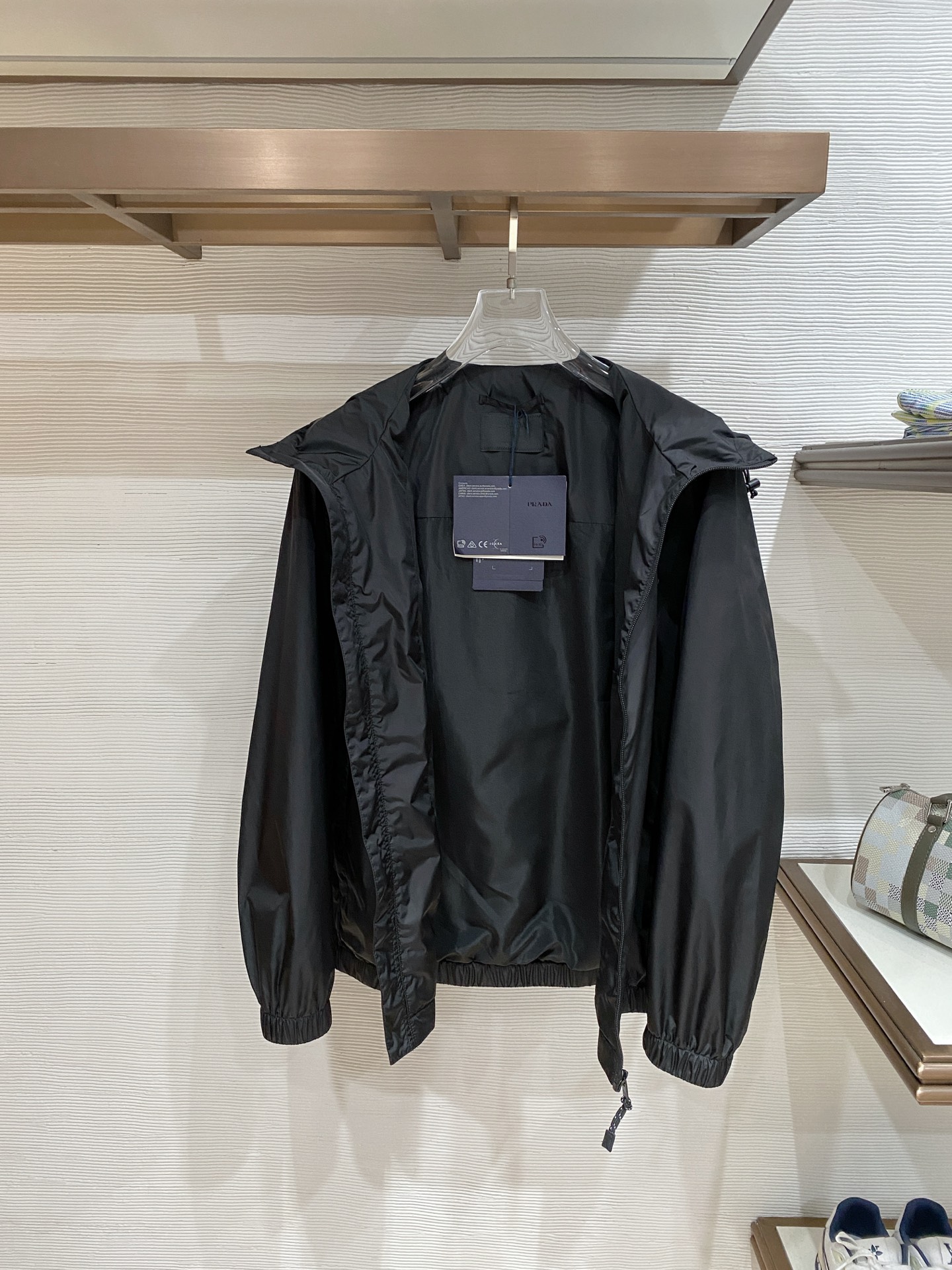 Prada Jacket Black Hooded S