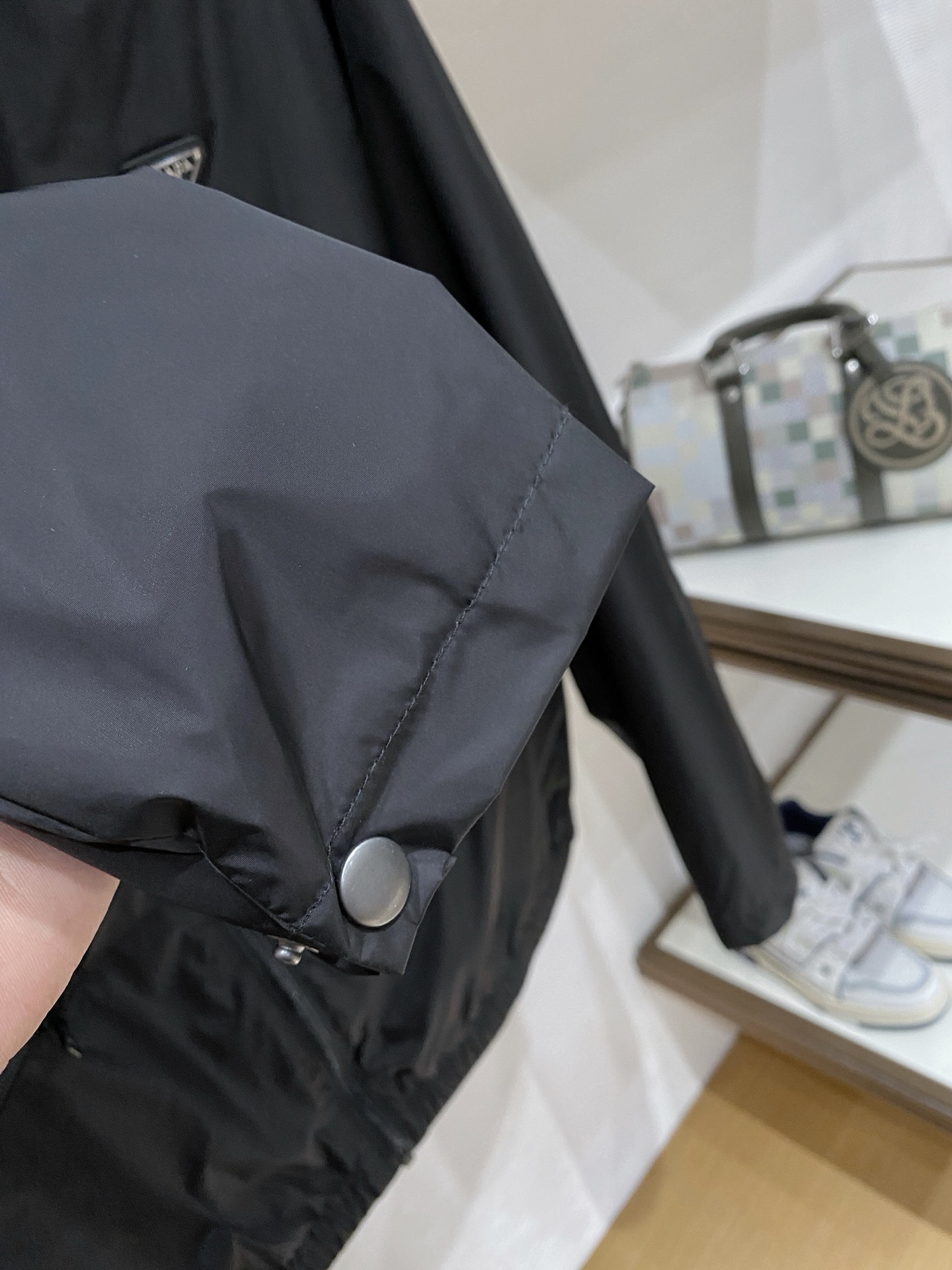 Prada Jacket Black Hooded S