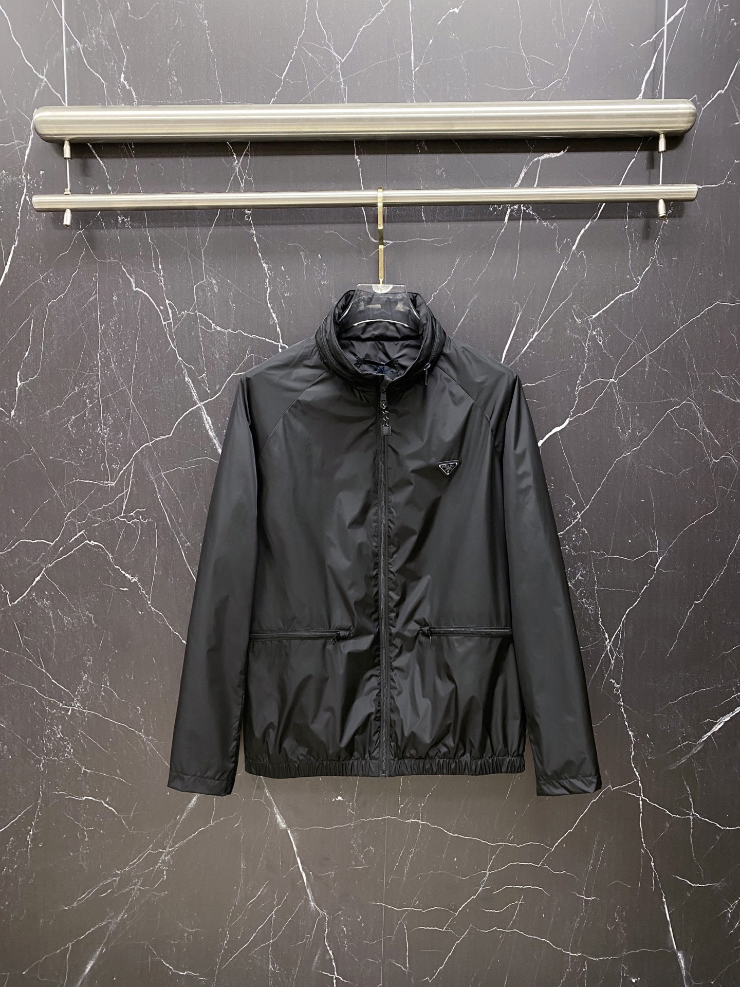 Prada Jacket Black Hooded S