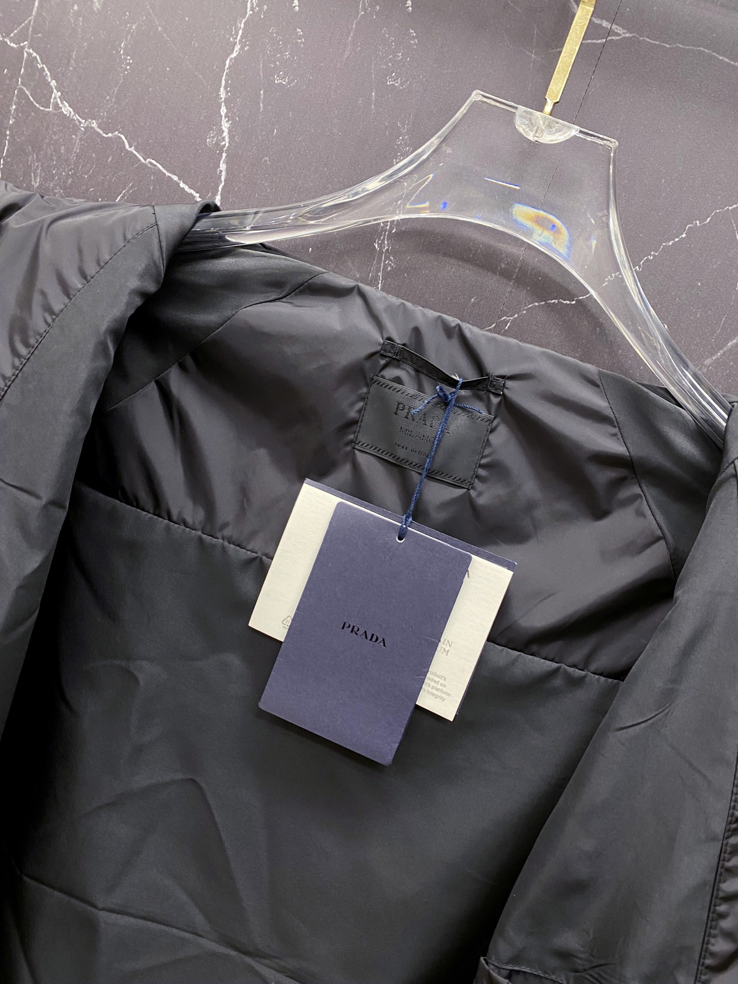 Prada Jacket Black Hooded S