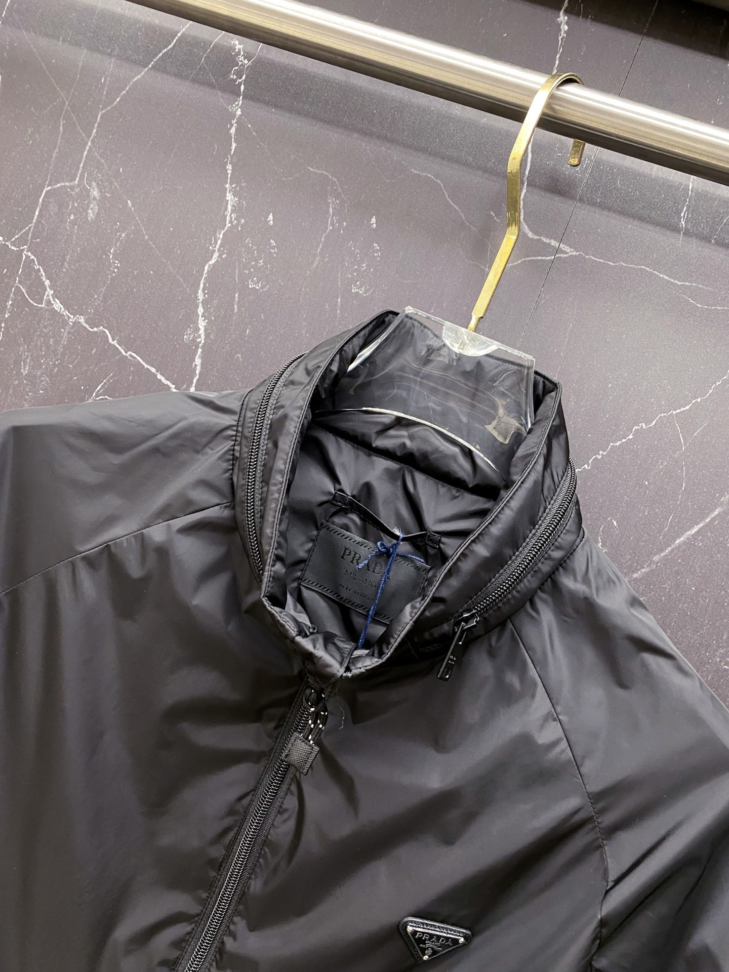 Prada Jacket Black Hooded S