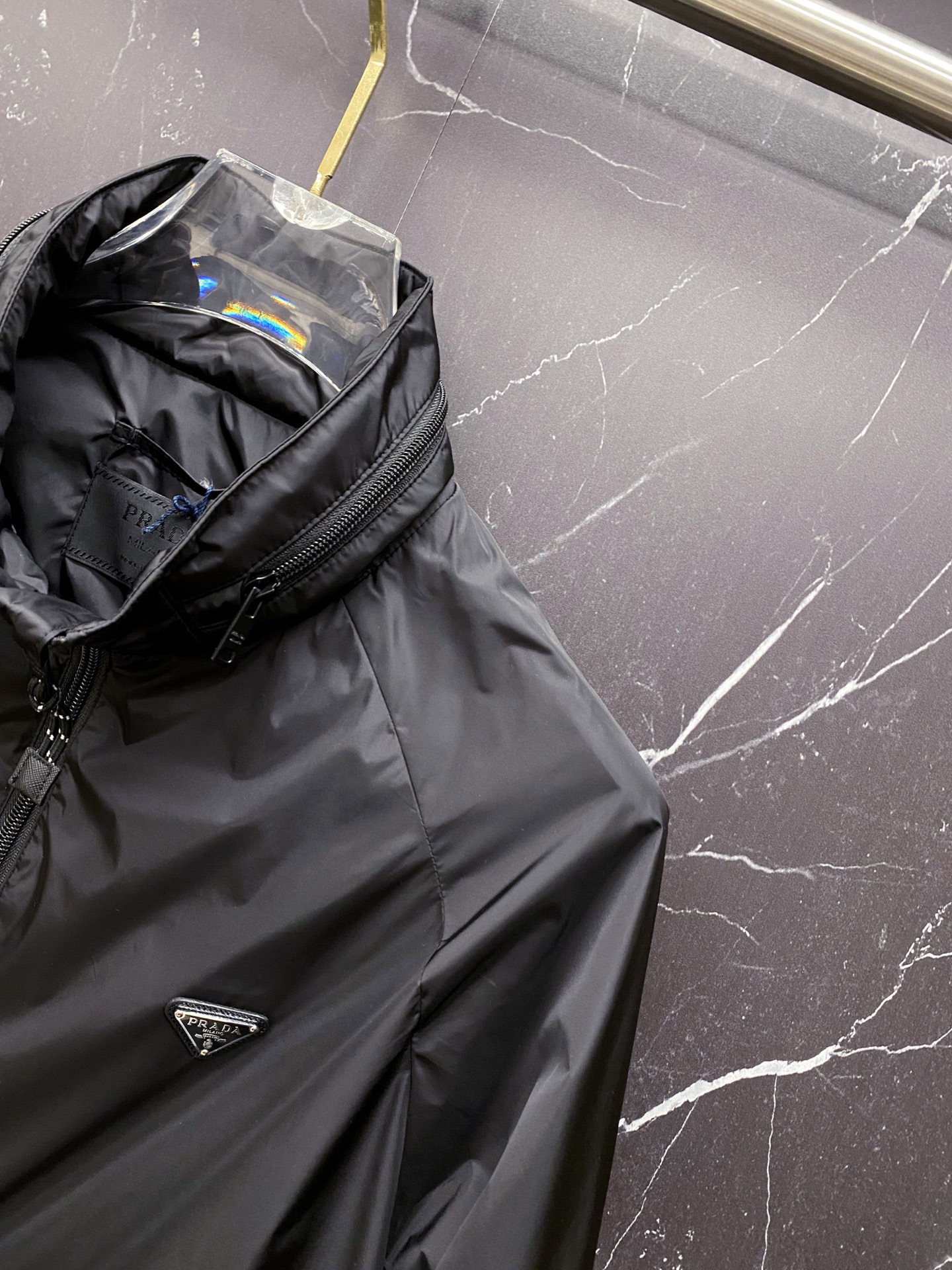 Prada Jacket Black Hooded S