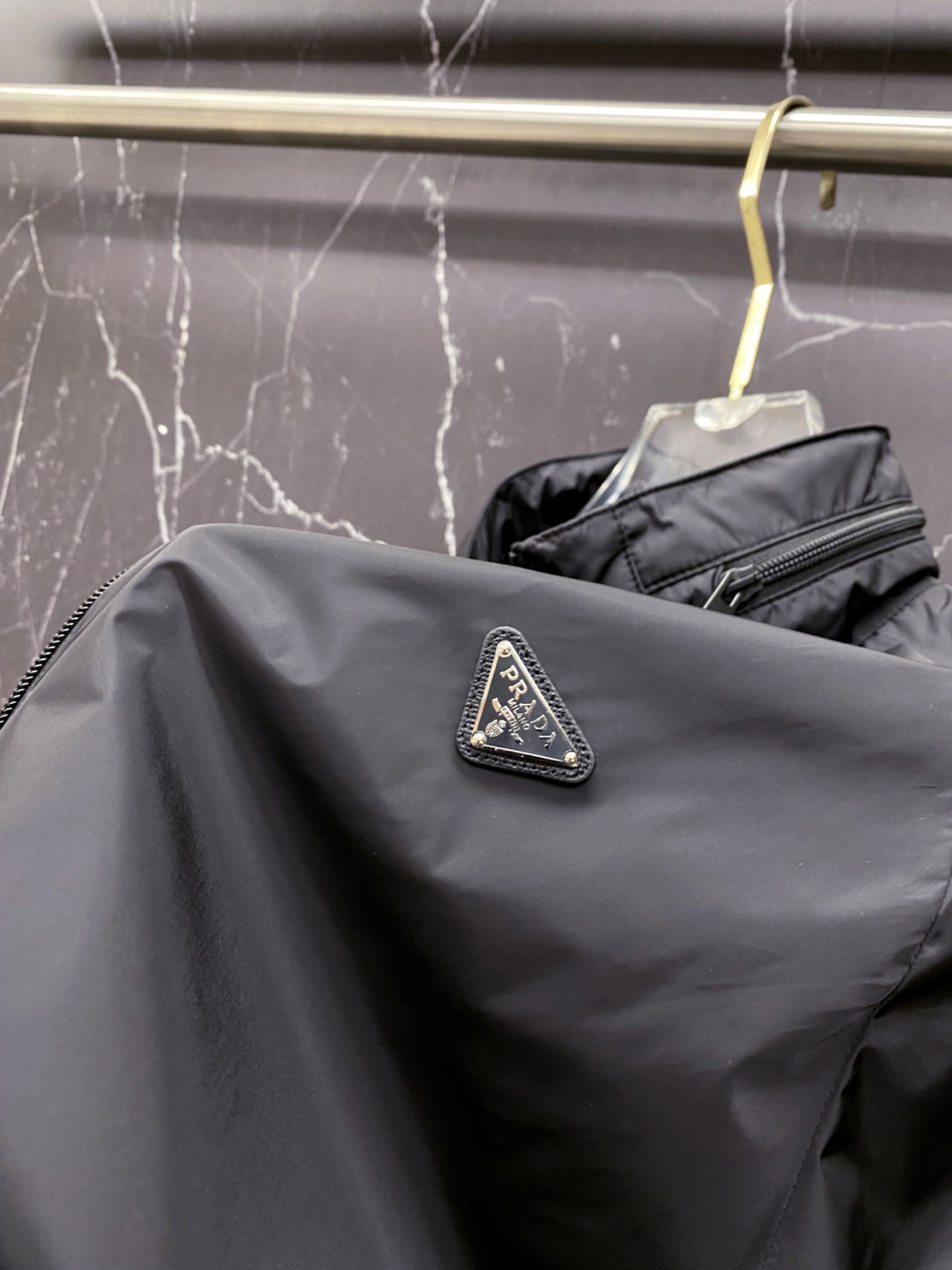 Prada Jacket Black Hooded S
