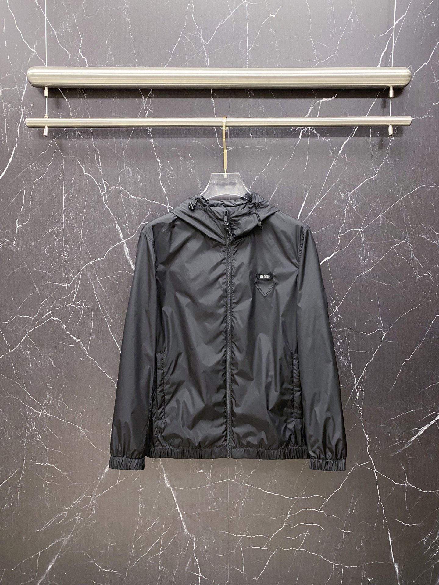 Prada Jacket Black Hooded S