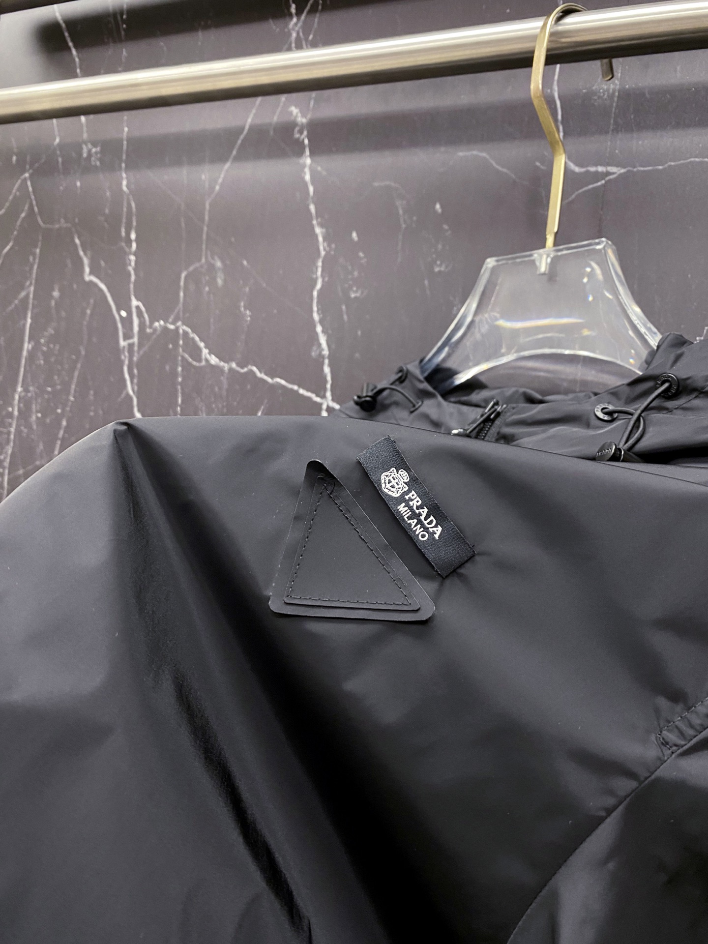 Prada Jacket Black Hooded S