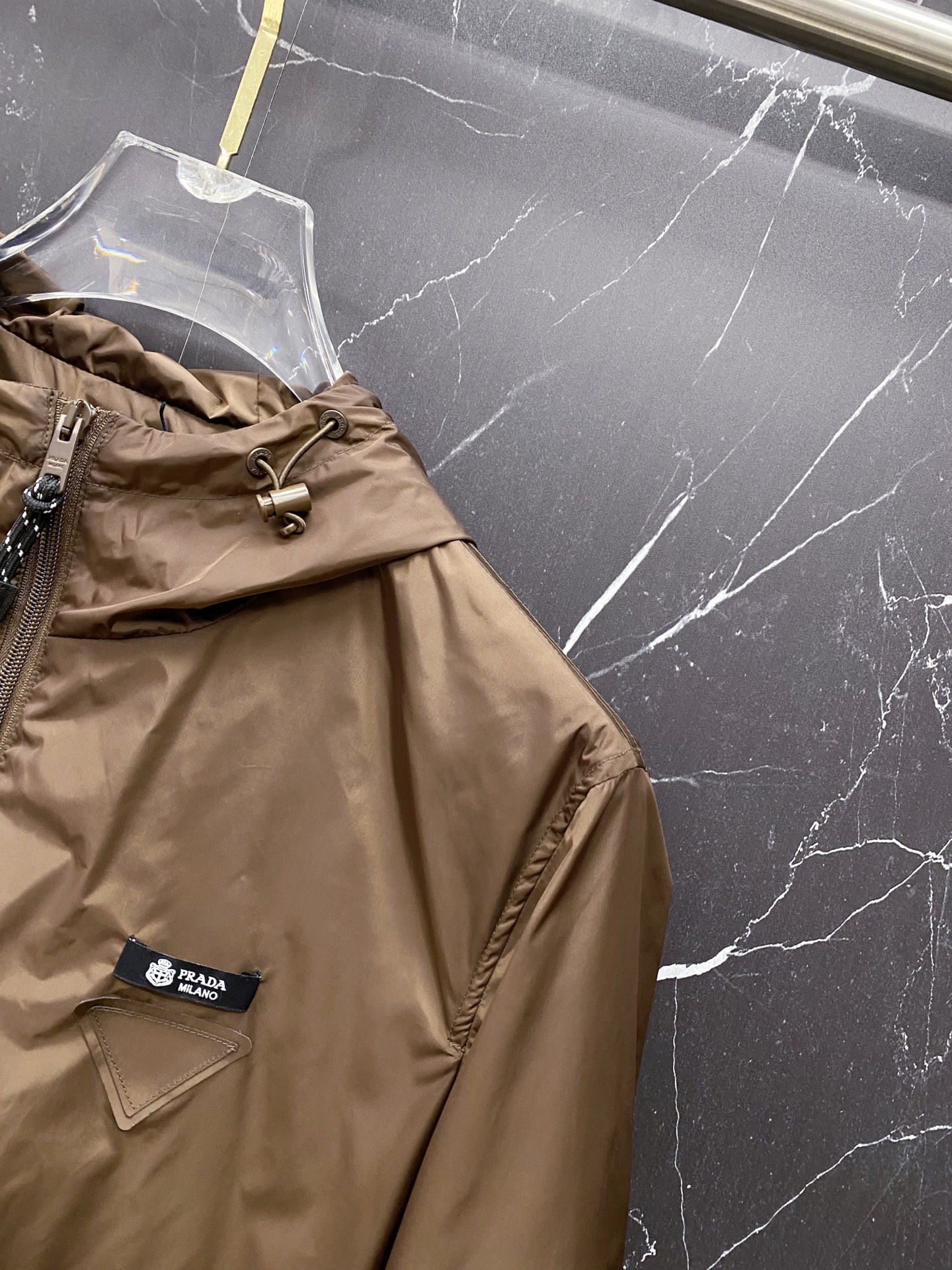 Prada Jacket Black Hooded S