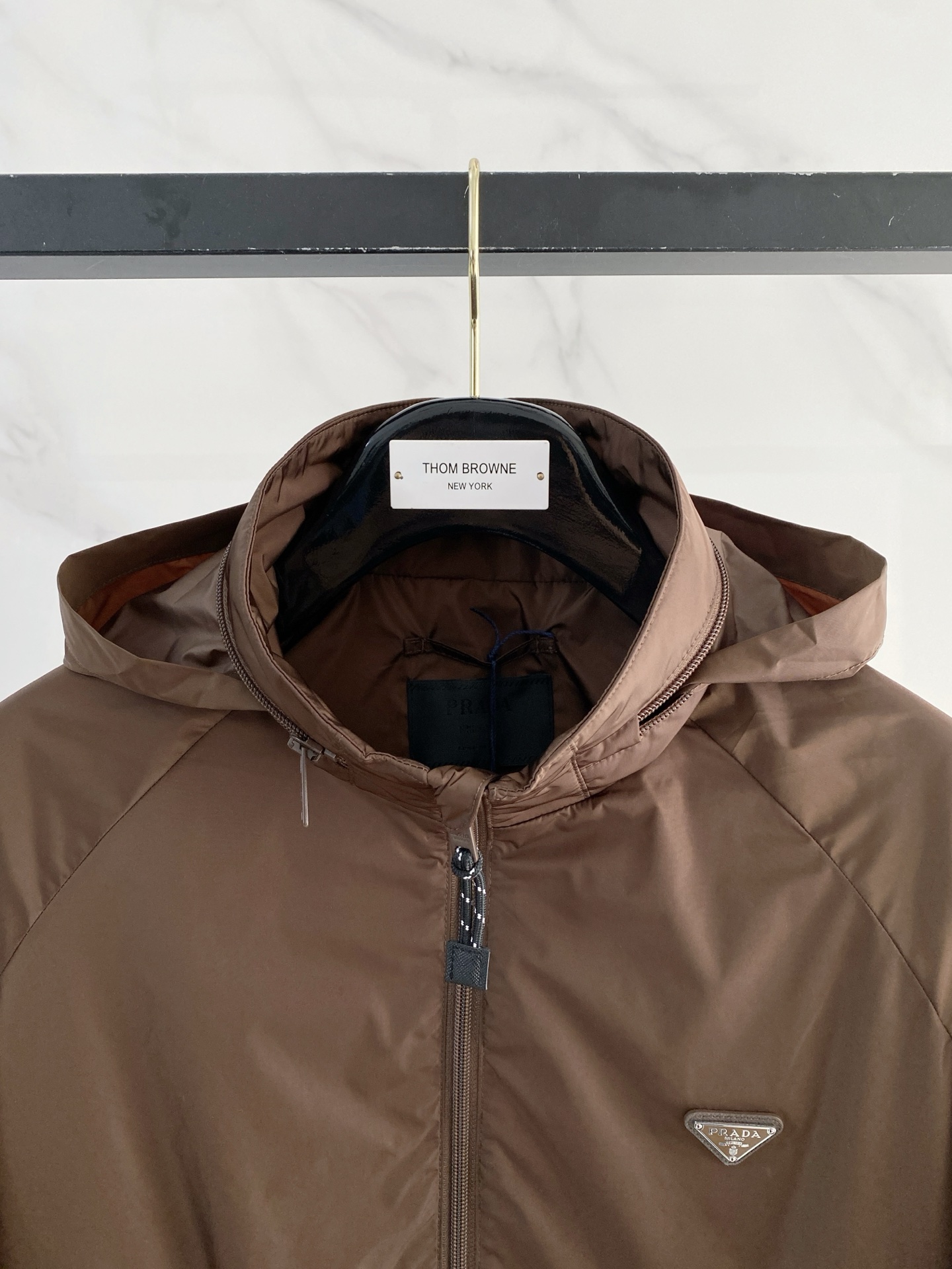 Prada Jacket Black Hooded S