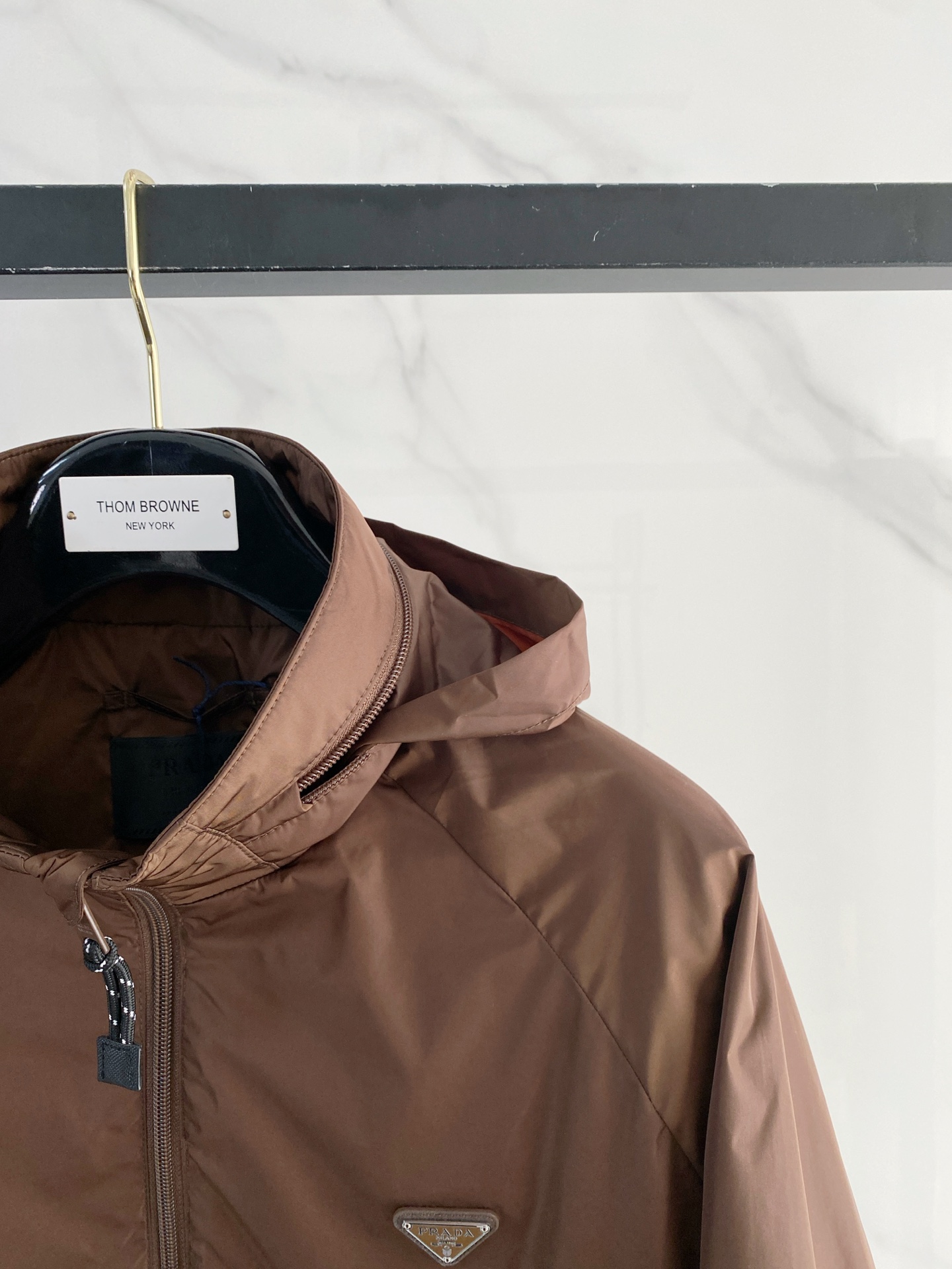 Prada Jacket Black Hooded S