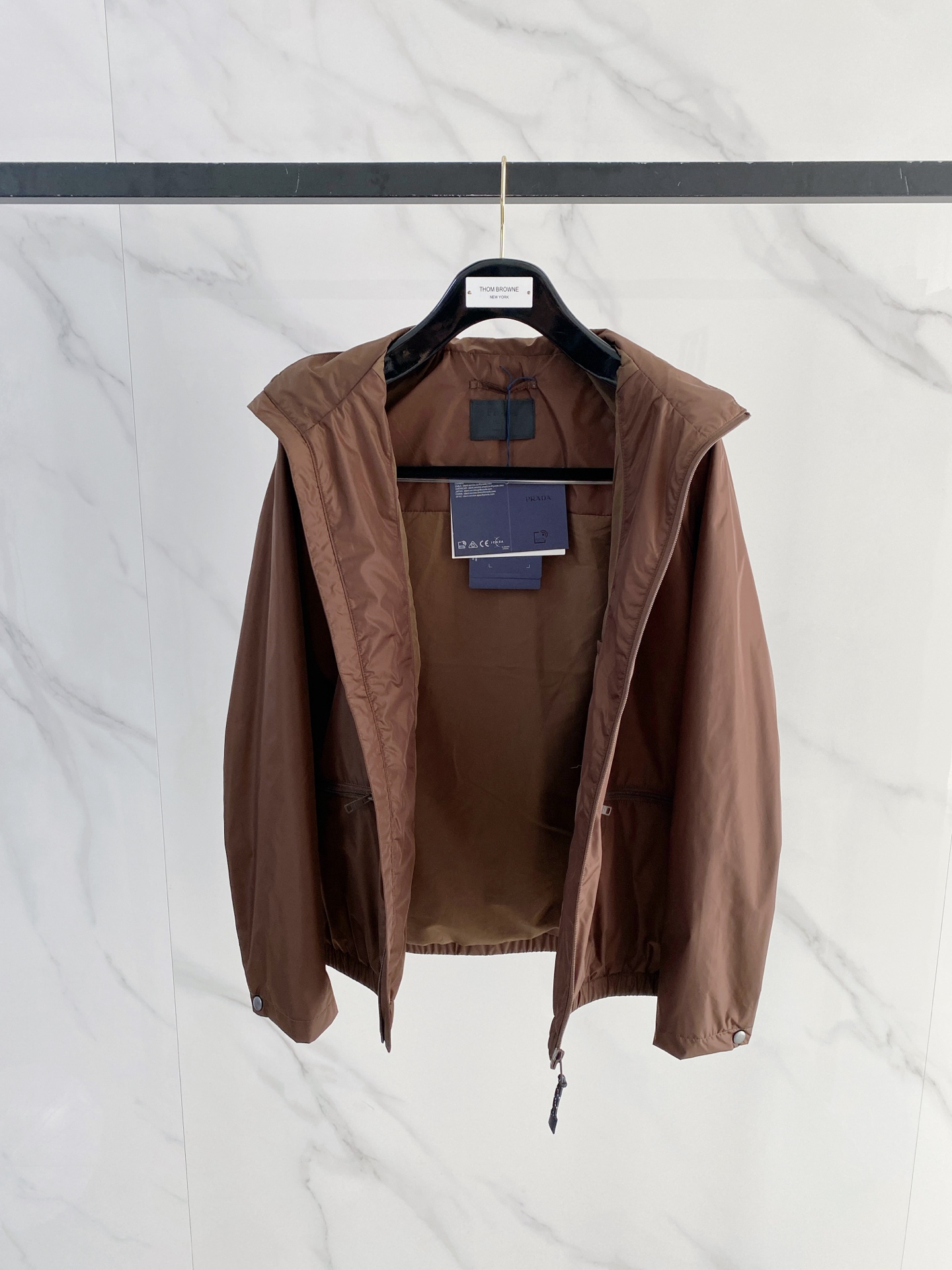 Prada Jacket Black Hooded S