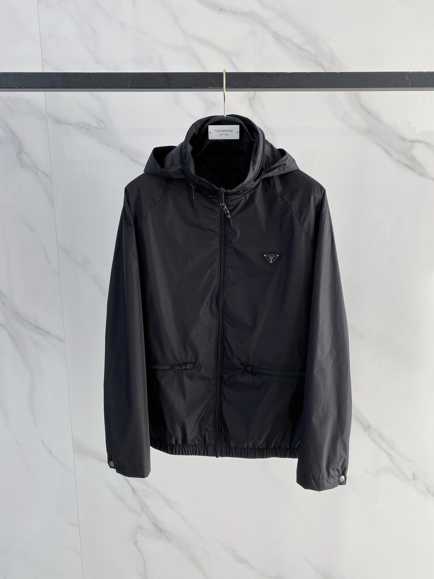 Prada Jacket Black Hooded S