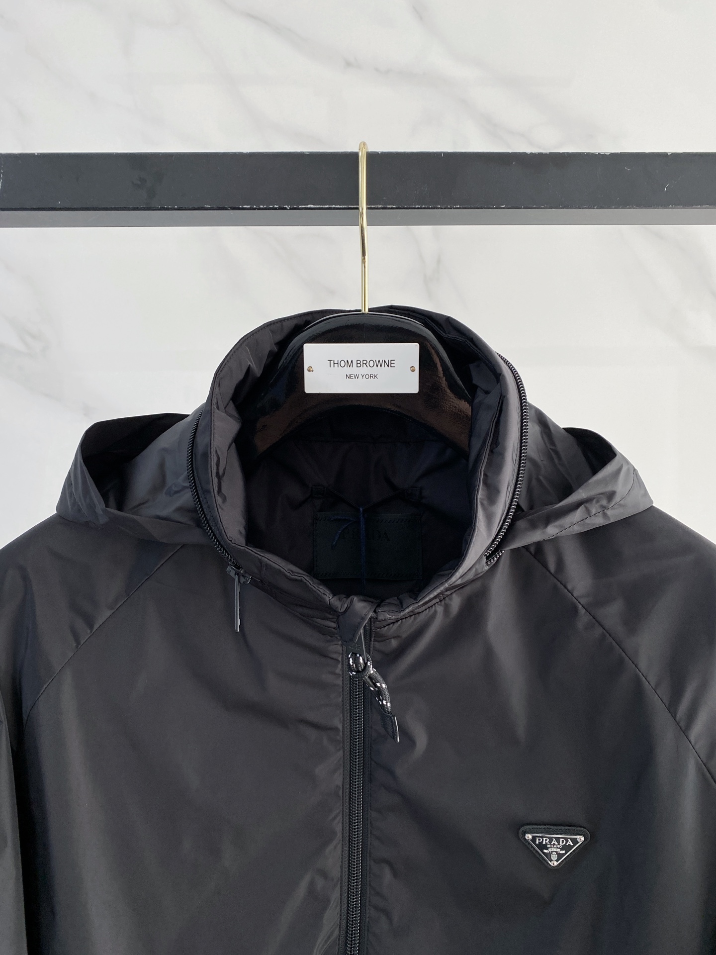 Prada Jacket Black Hooded S