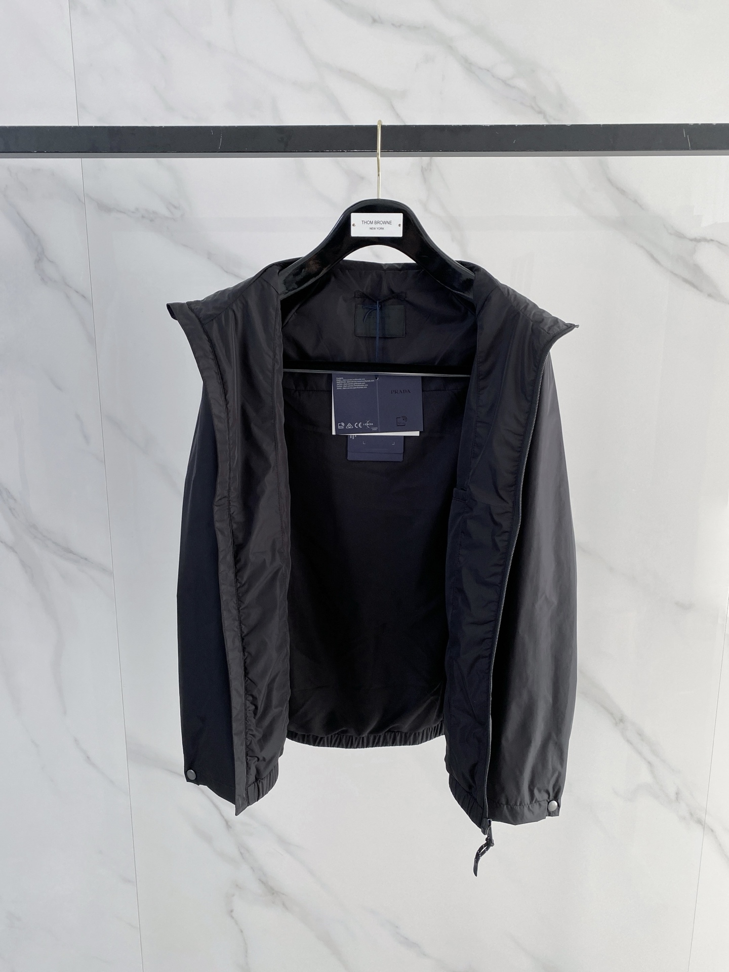 Prada Jacket Black Hooded S