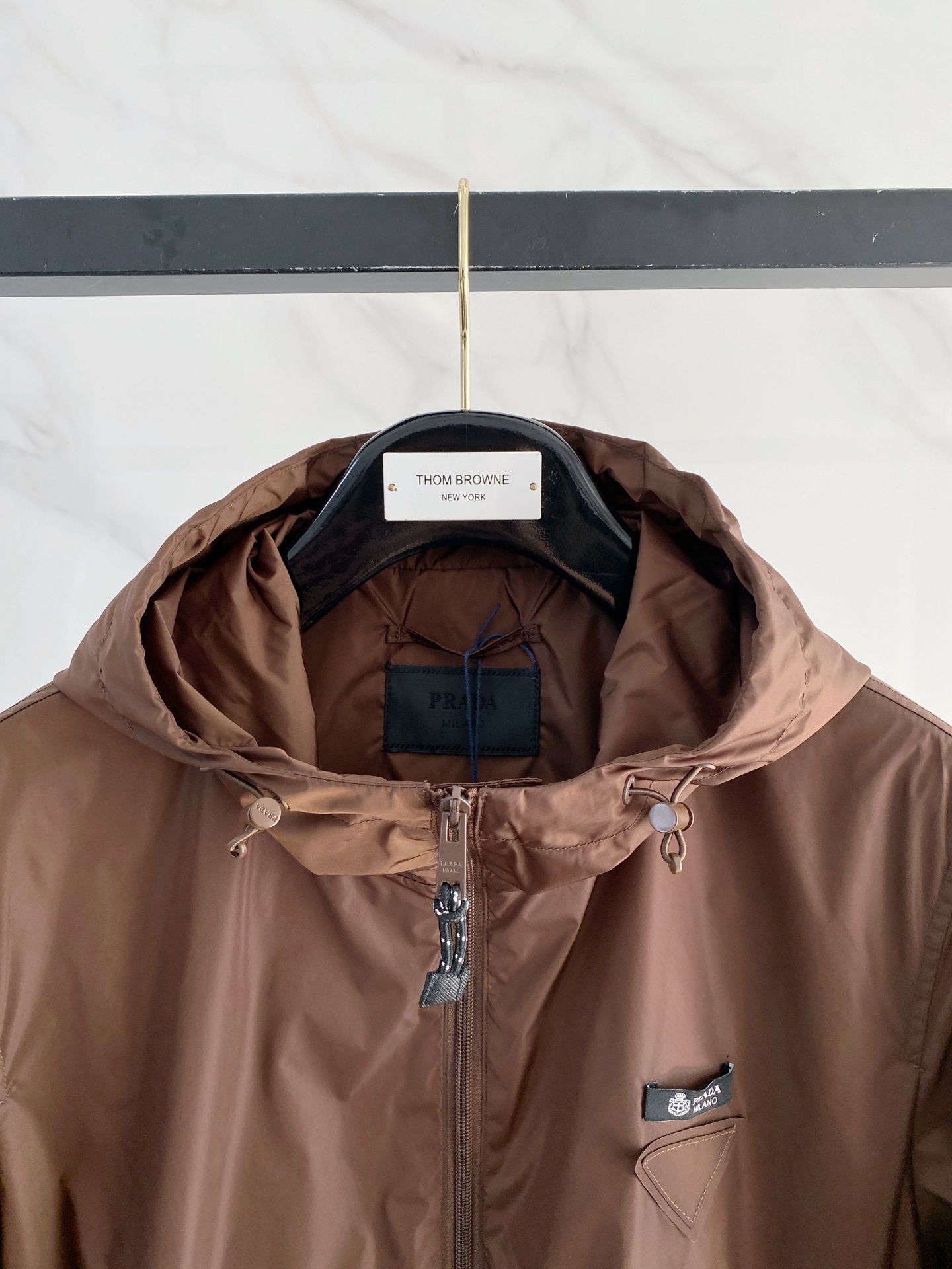 Prada Jacket Black Hooded S