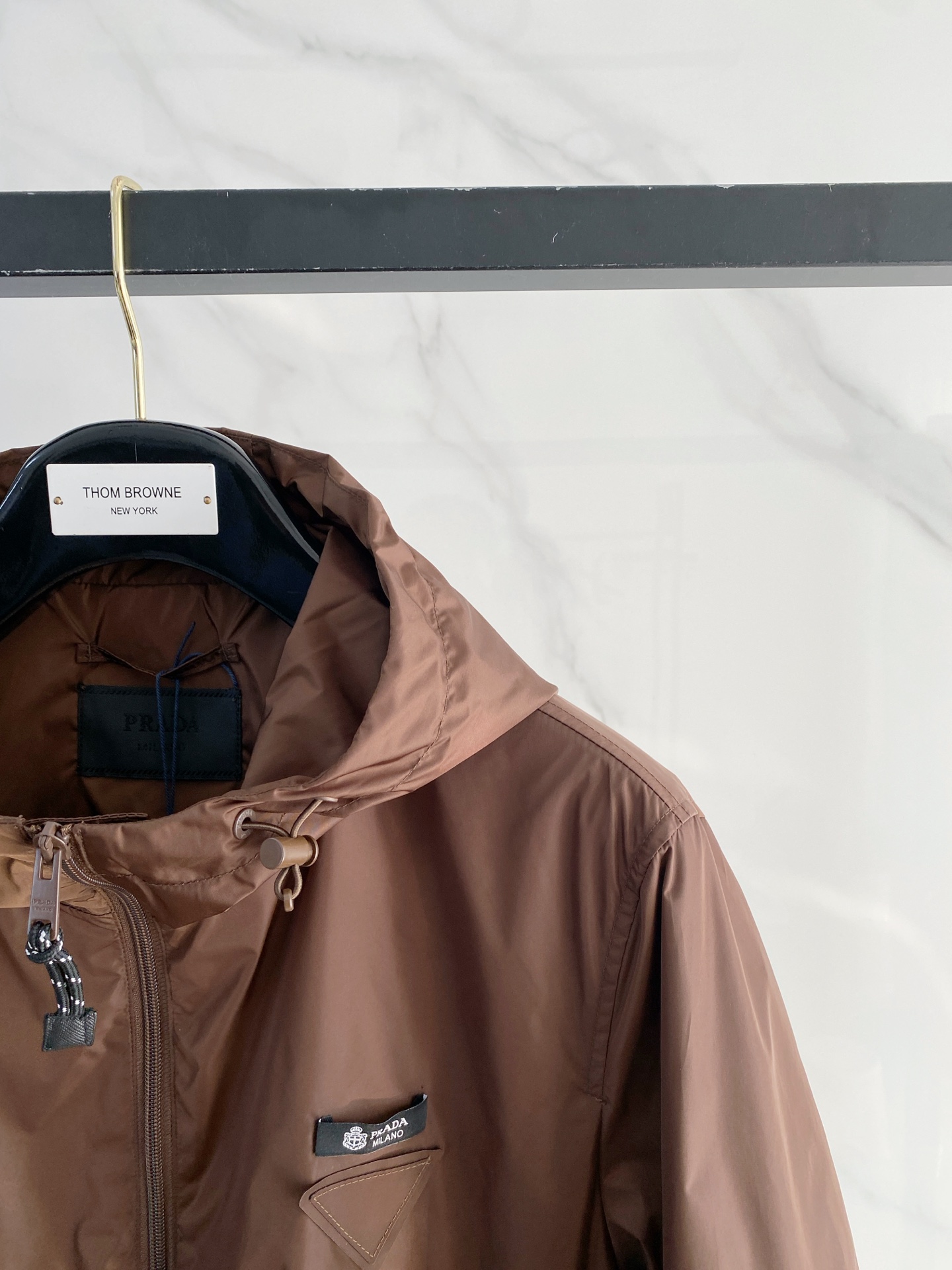 Prada Jacket Black Hooded S
