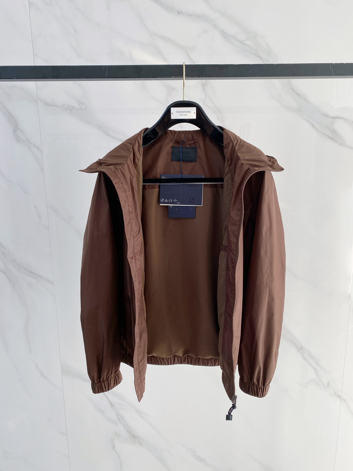 Prada Jacket Black Hooded S