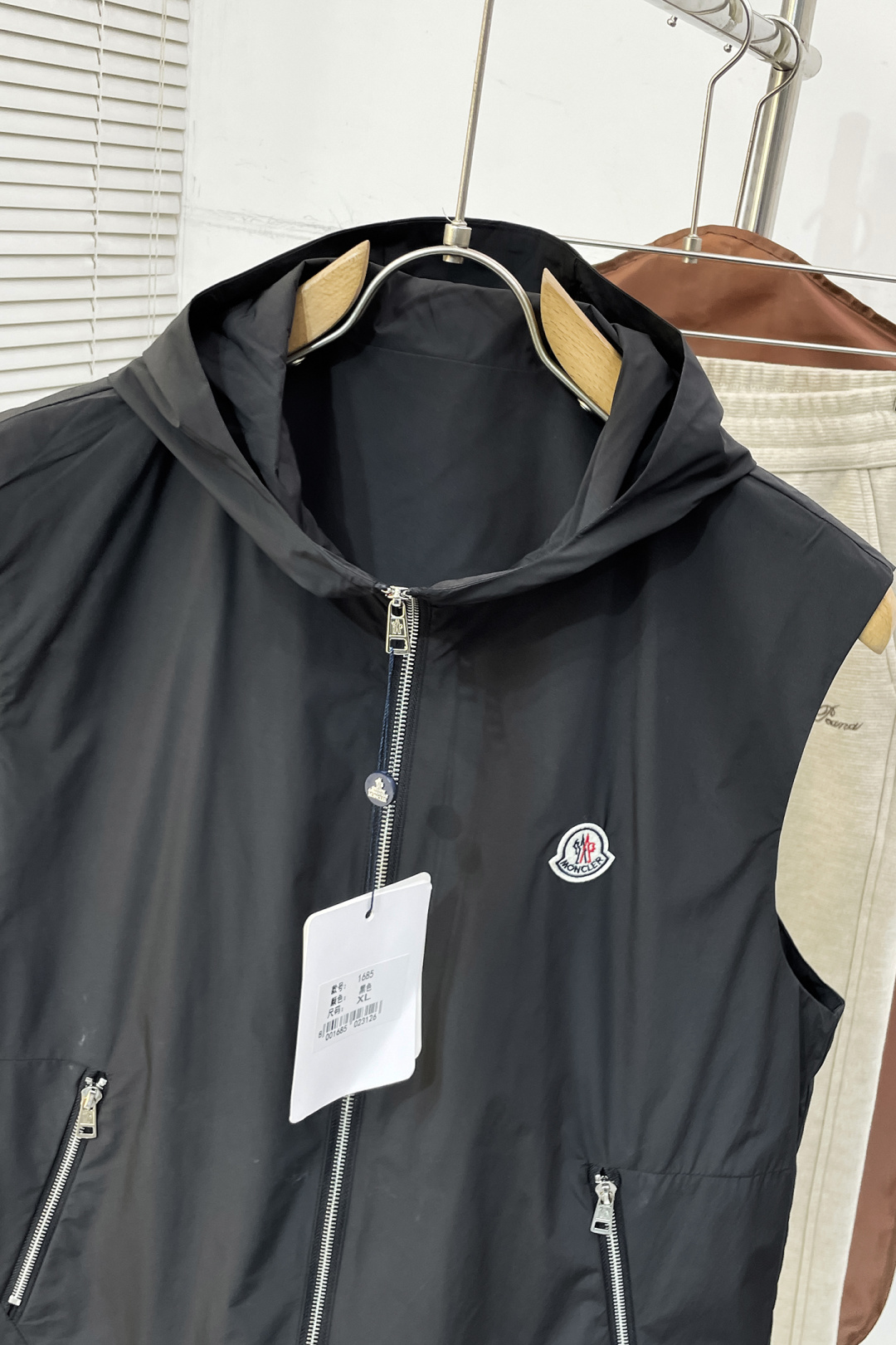 Moncler Vest Cotton Black S-m-l-xl