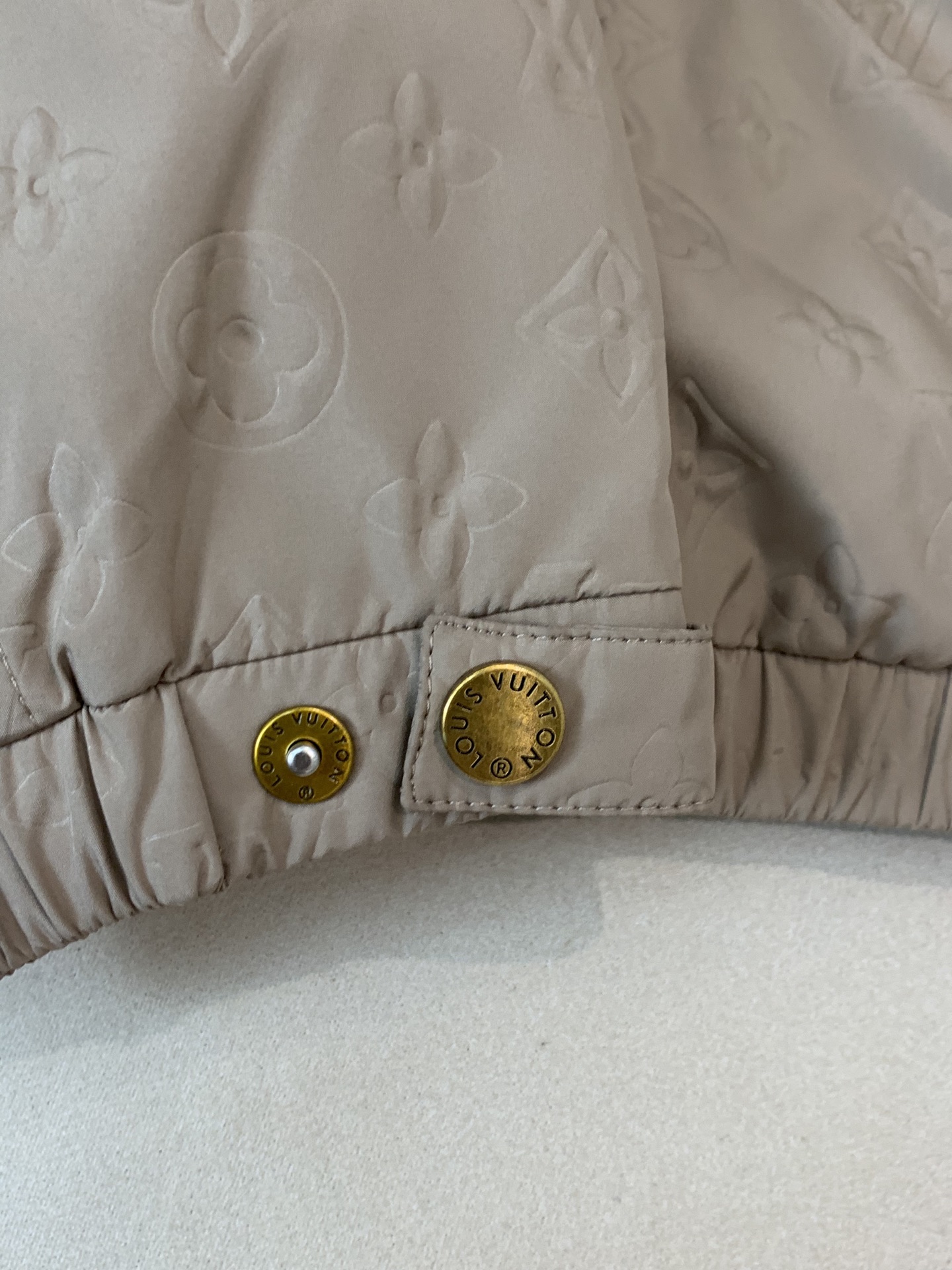 Louis Vuitton Down Jacket White Duck Down Black Hooded S-l