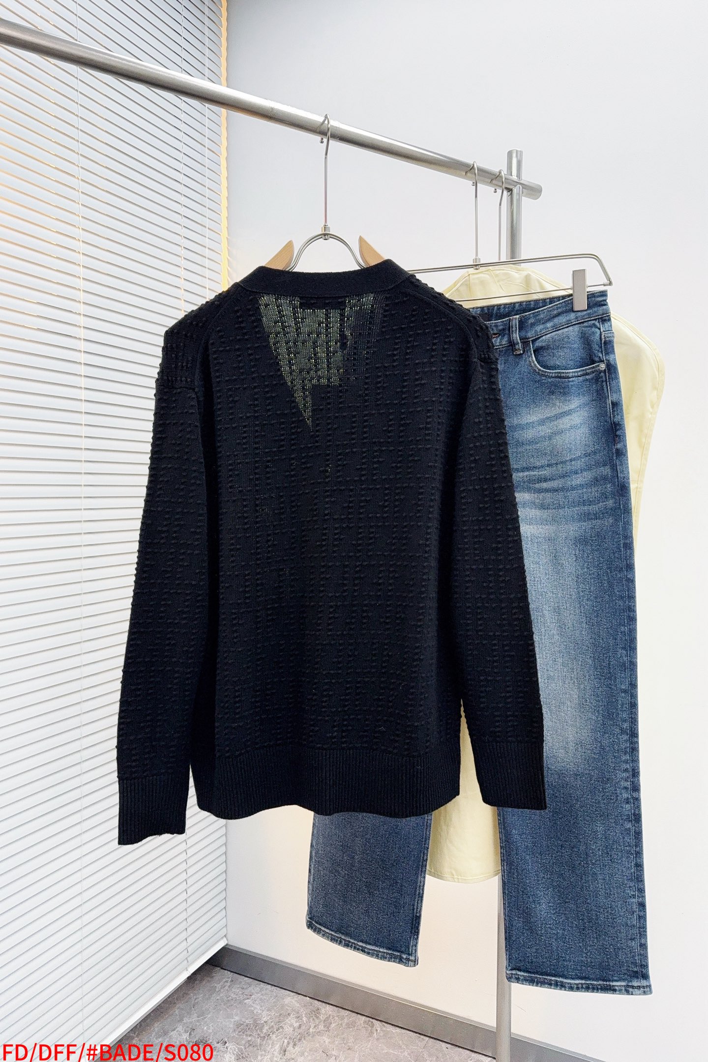 Fendi Basic Clothing Wool Black Loose Fit S