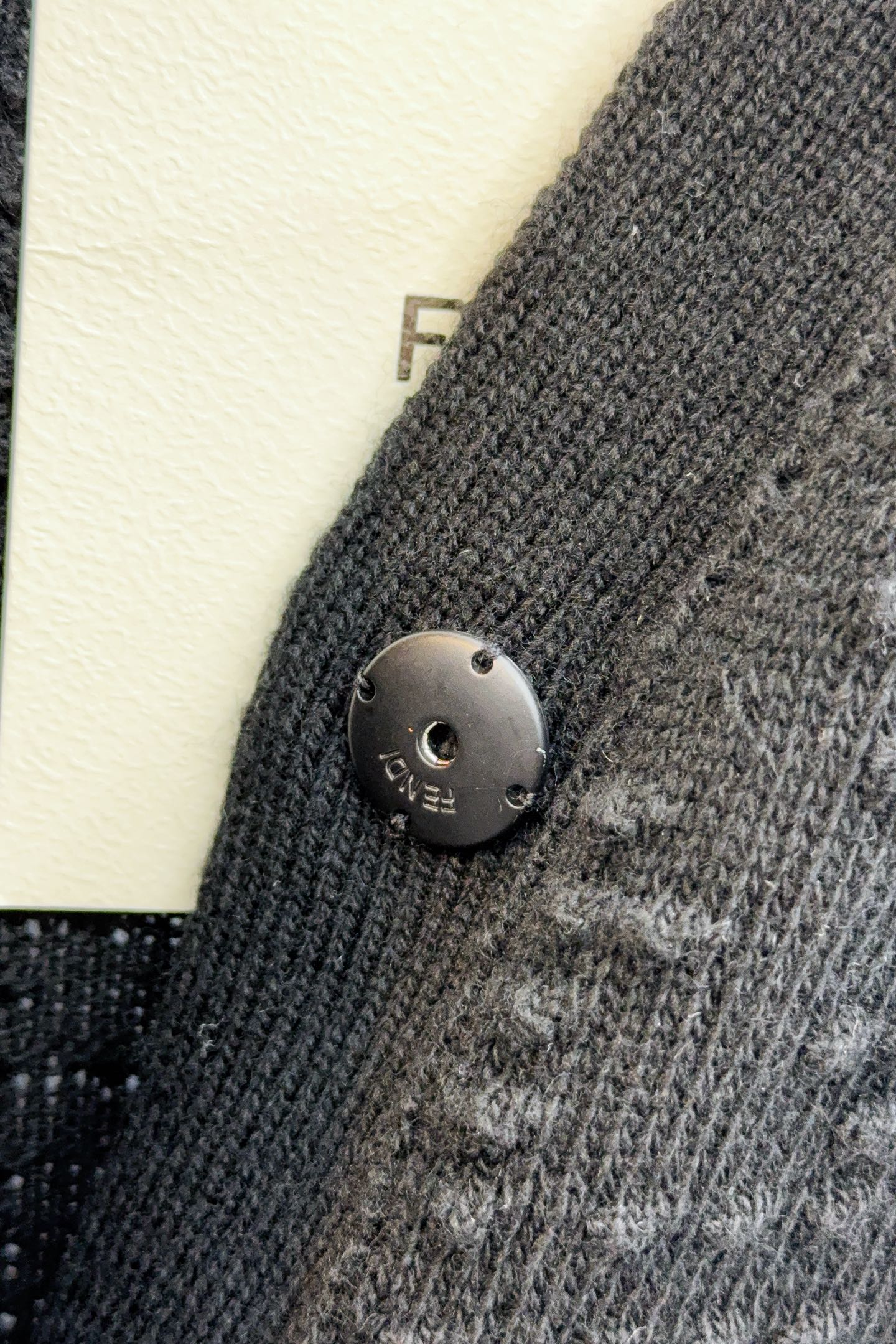 Fendi Basic Clothing Wool Black Loose Fit S
