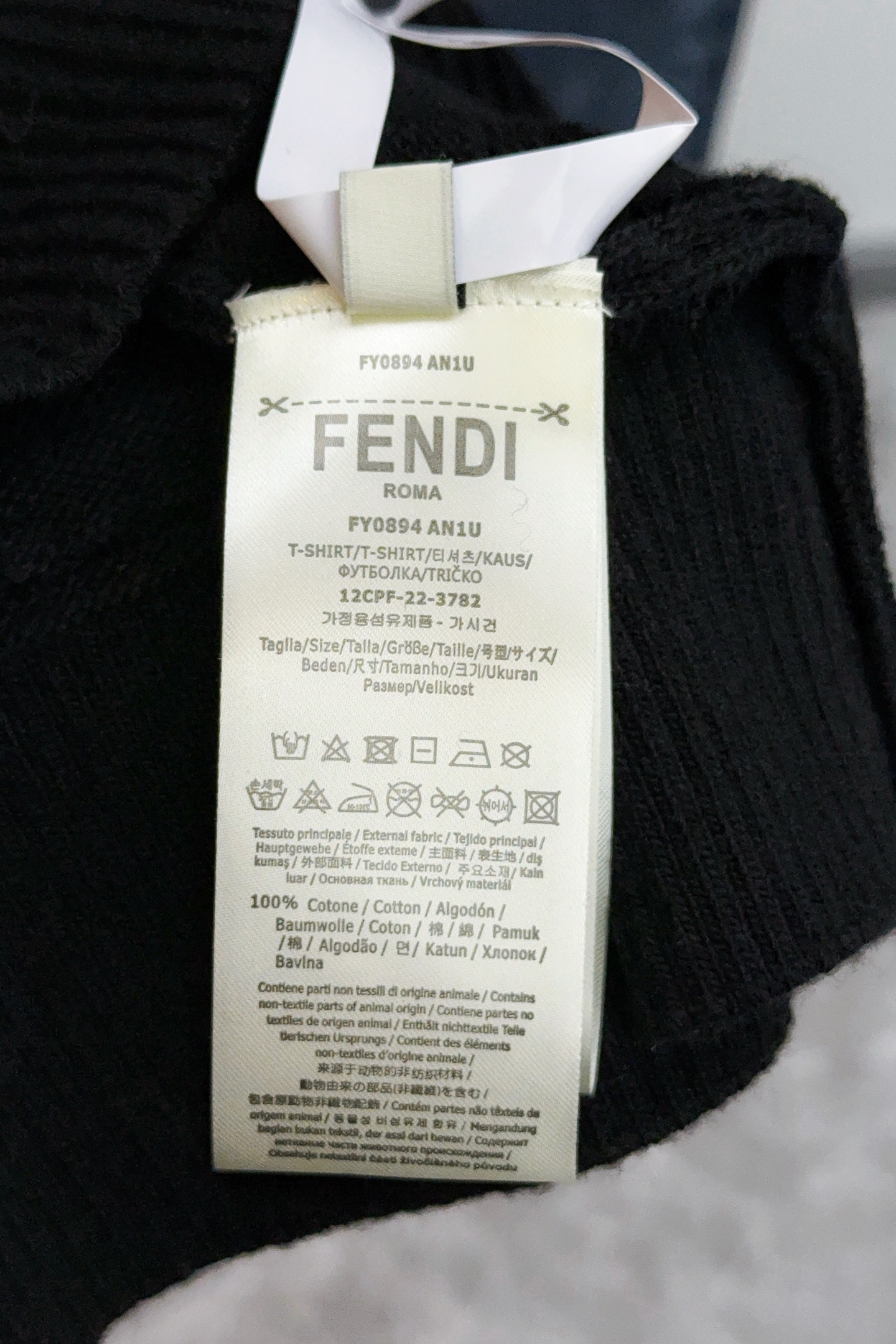Fendi Basic Clothing Wool Black Loose Fit S