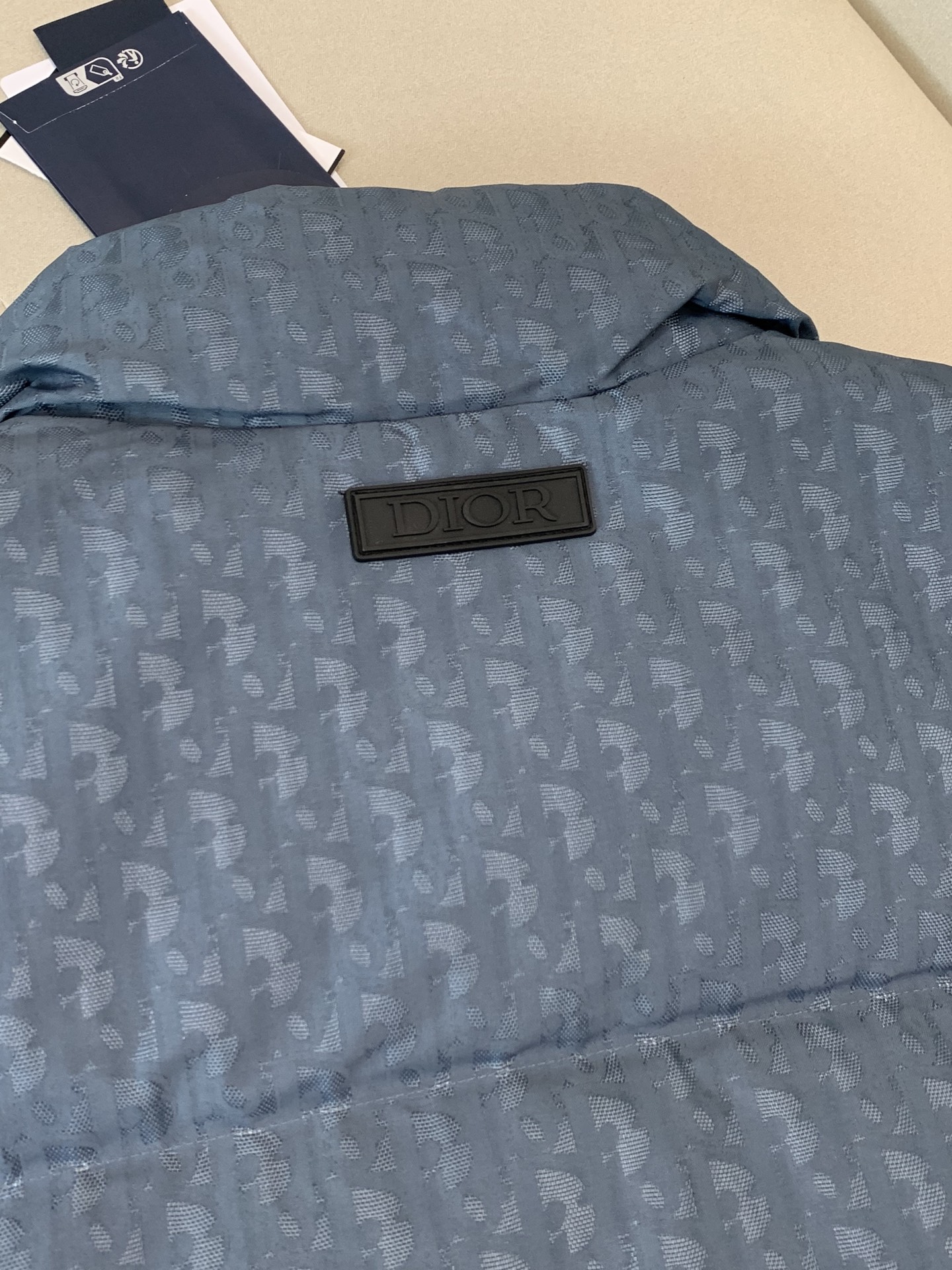 Dior Down Vest White Duck Down Black Printed S-l