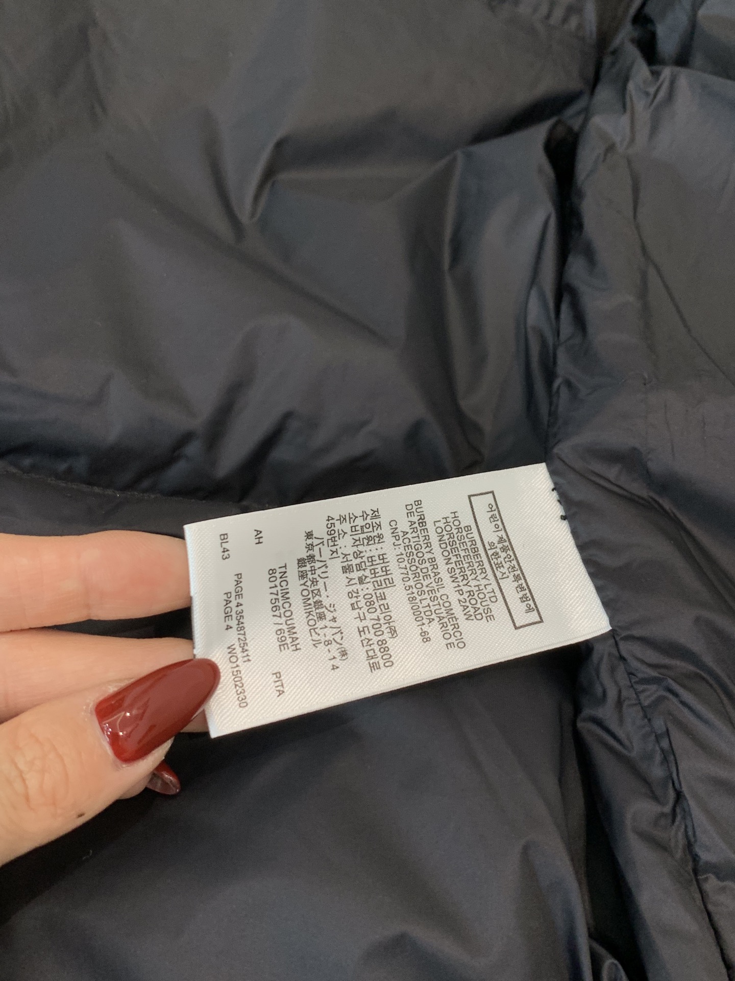 Burberry Male Down Vest Black