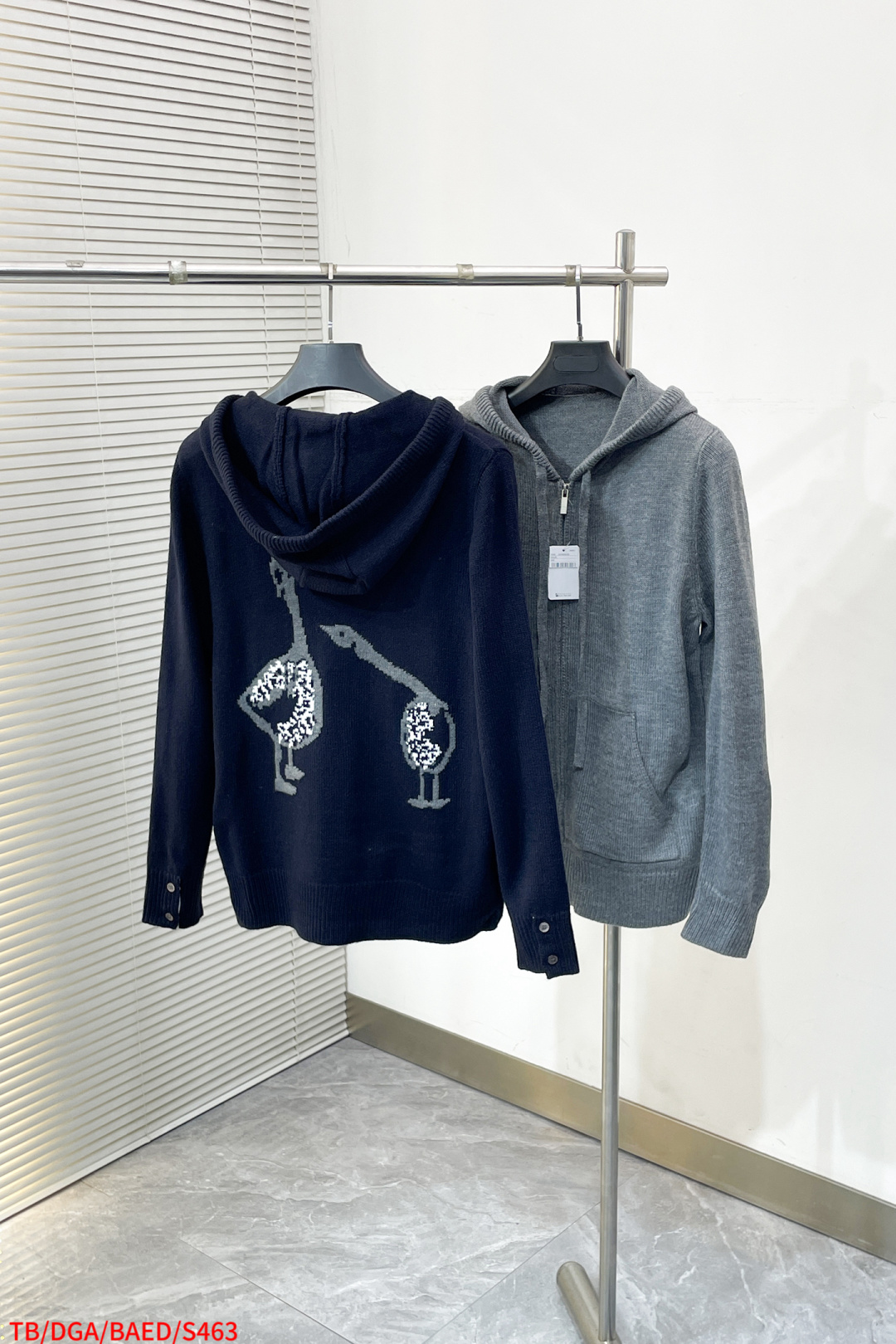 Thom Browne Basic Clothing Wool Gray Hooded S-m