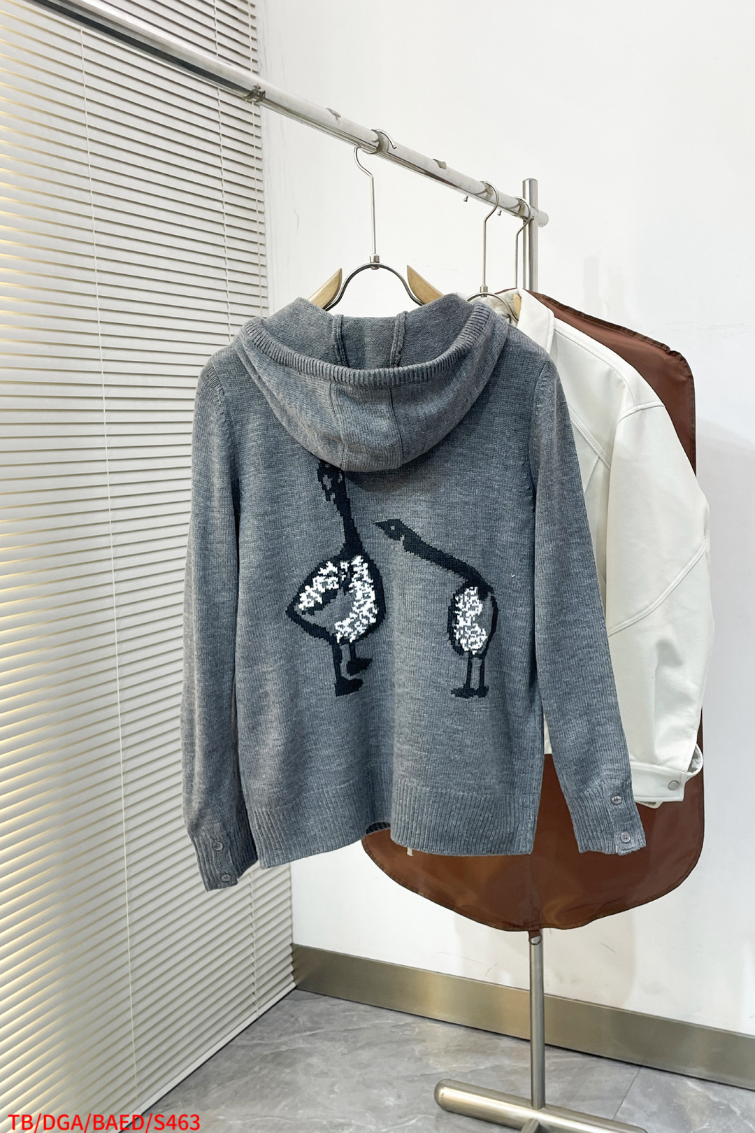 Thom Browne Basic Clothing Wool Gray Hooded S-m