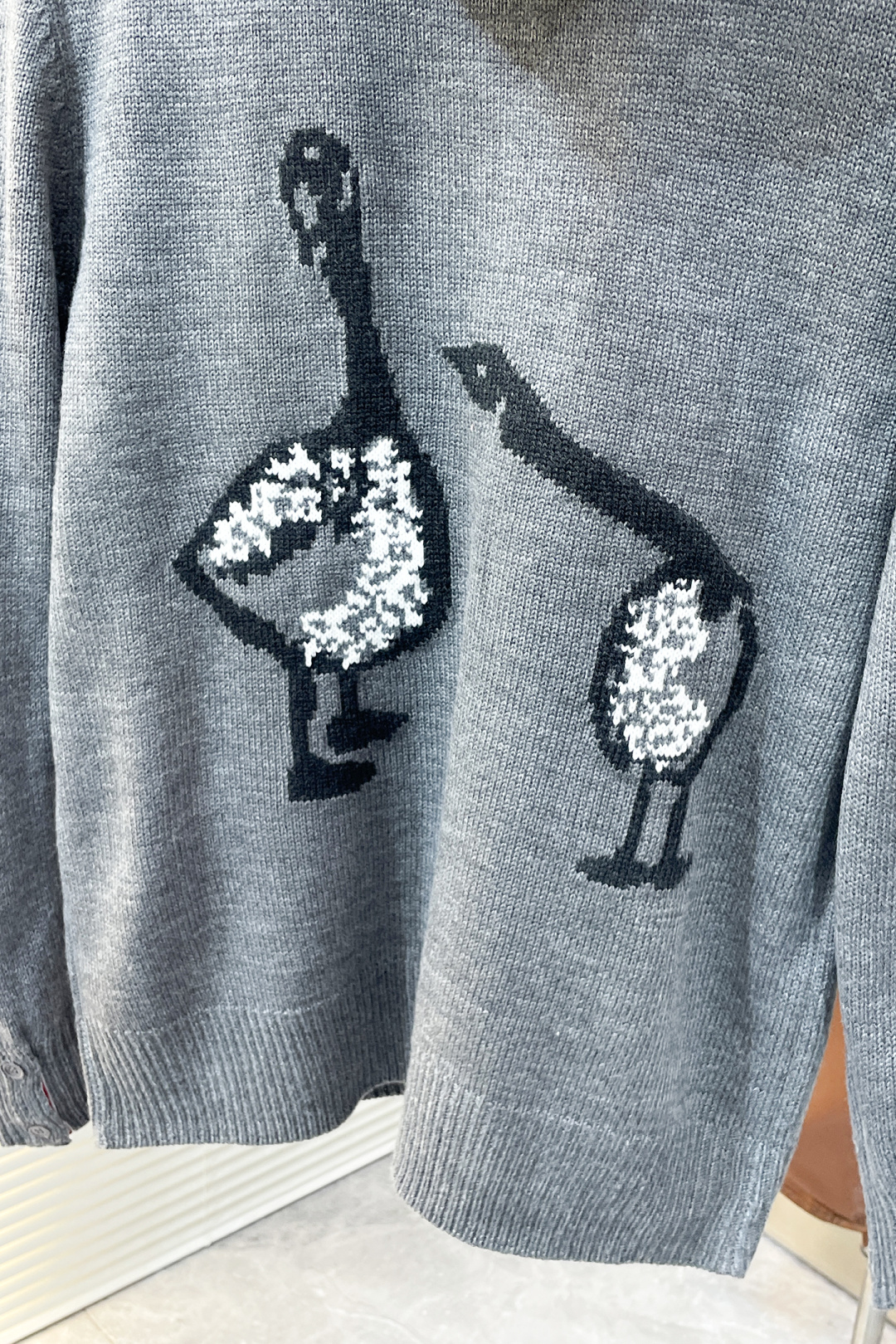 Thom Browne Basic Clothing Wool Gray Hooded S-m