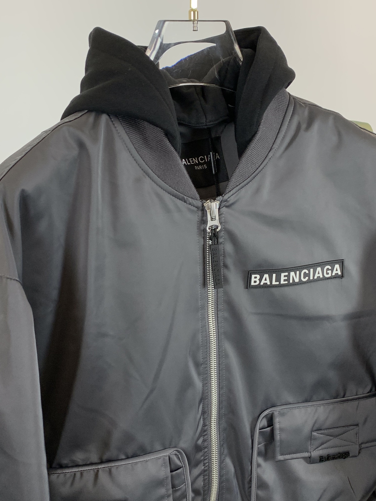 Balenciaga Down Jacket Goose Down Black Hooded S-m-xxxl