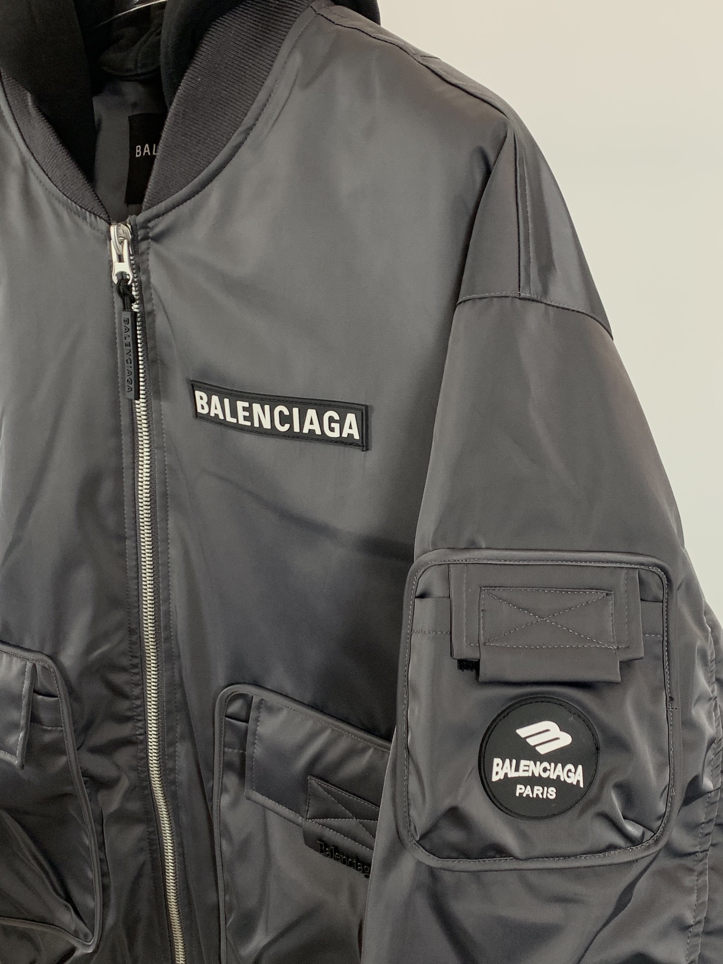 Balenciaga Down Jacket Goose Down Black Hooded S-m-xxxl