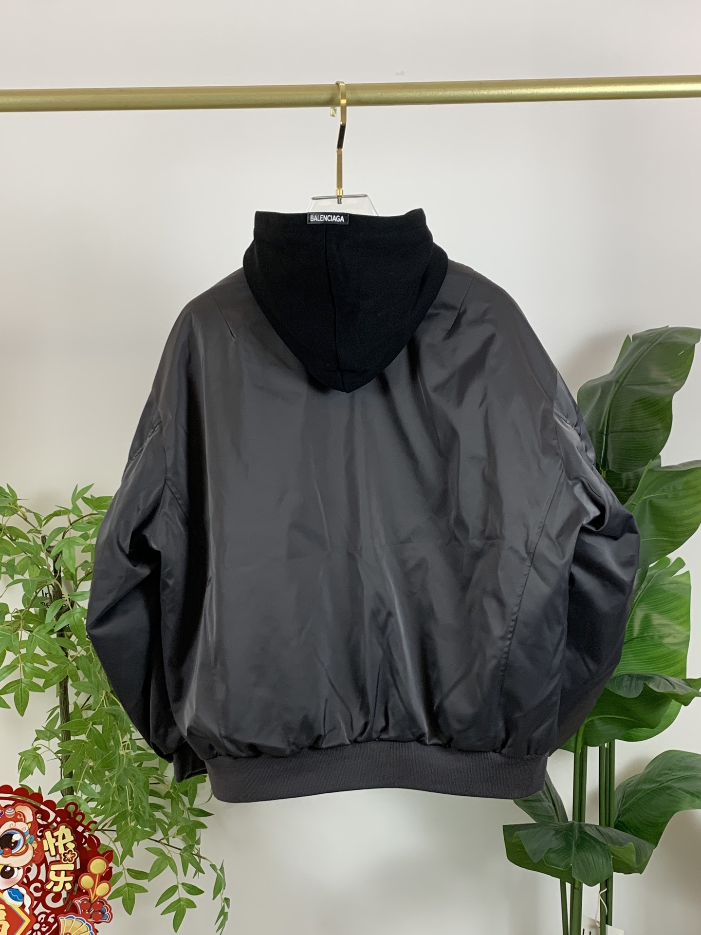 Balenciaga Down Jacket Goose Down Black Hooded S-m-xxxl