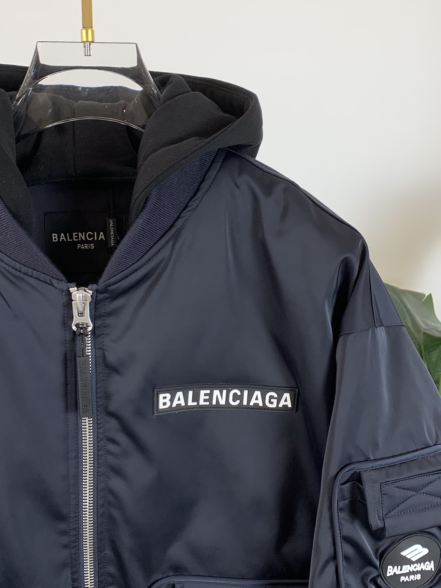 Balenciaga Down Jacket Goose Down Black Hooded S-m-xxxl