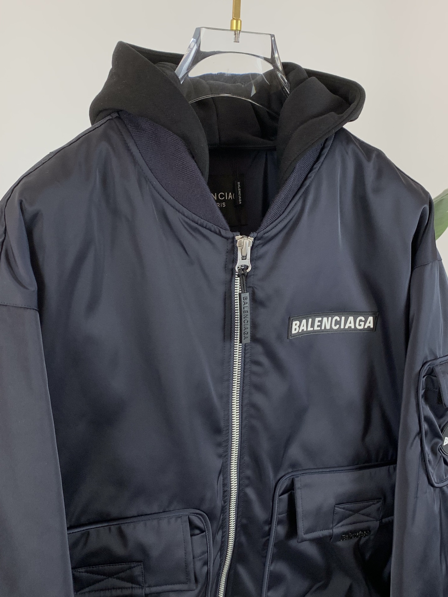 Balenciaga Down Jacket Goose Down Black Hooded S-m-xxxl