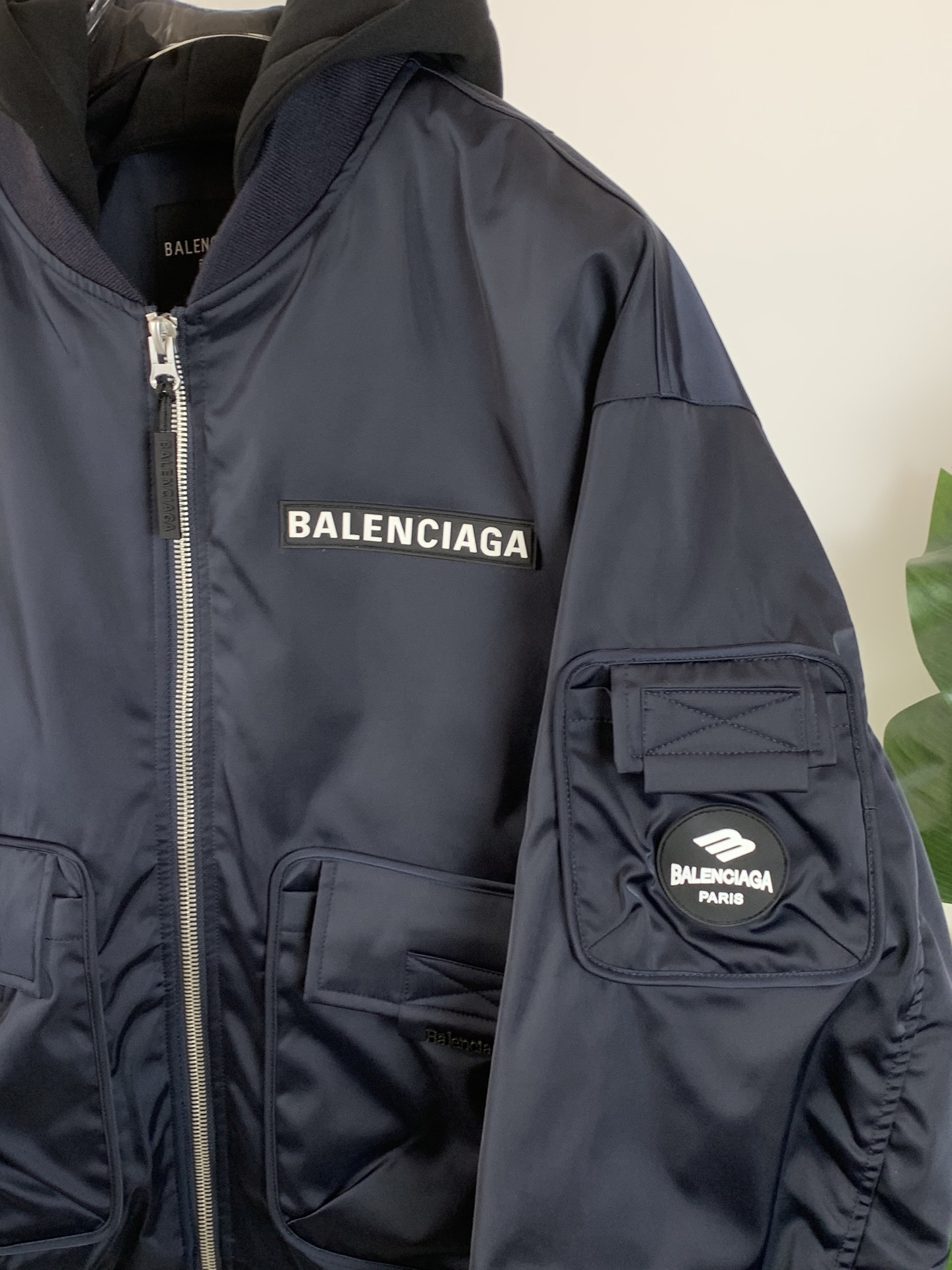 Balenciaga Down Jacket Goose Down Black Hooded S-m-xxxl