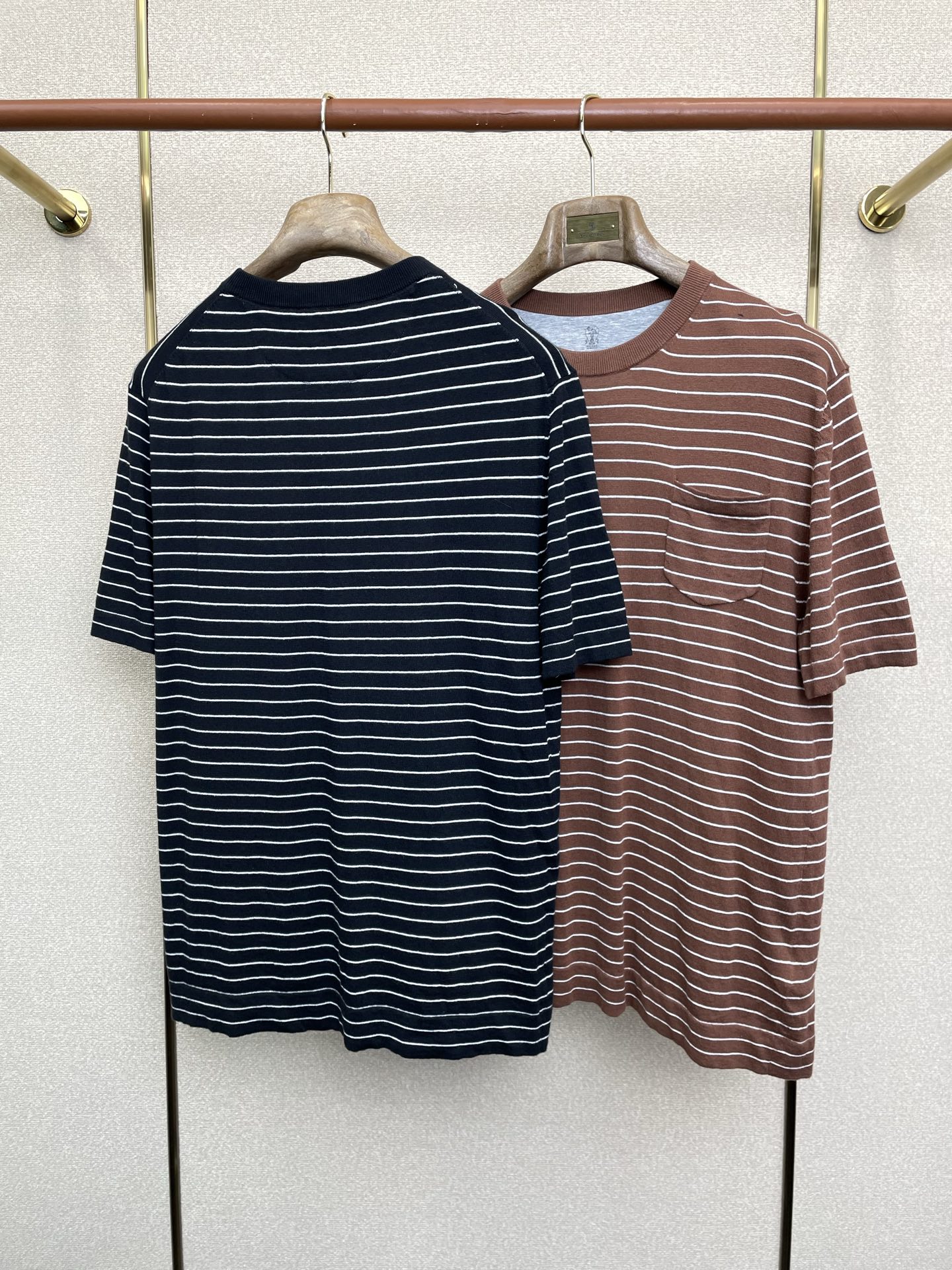 Brunello Cucinelli Male Basic Clothing Striped L