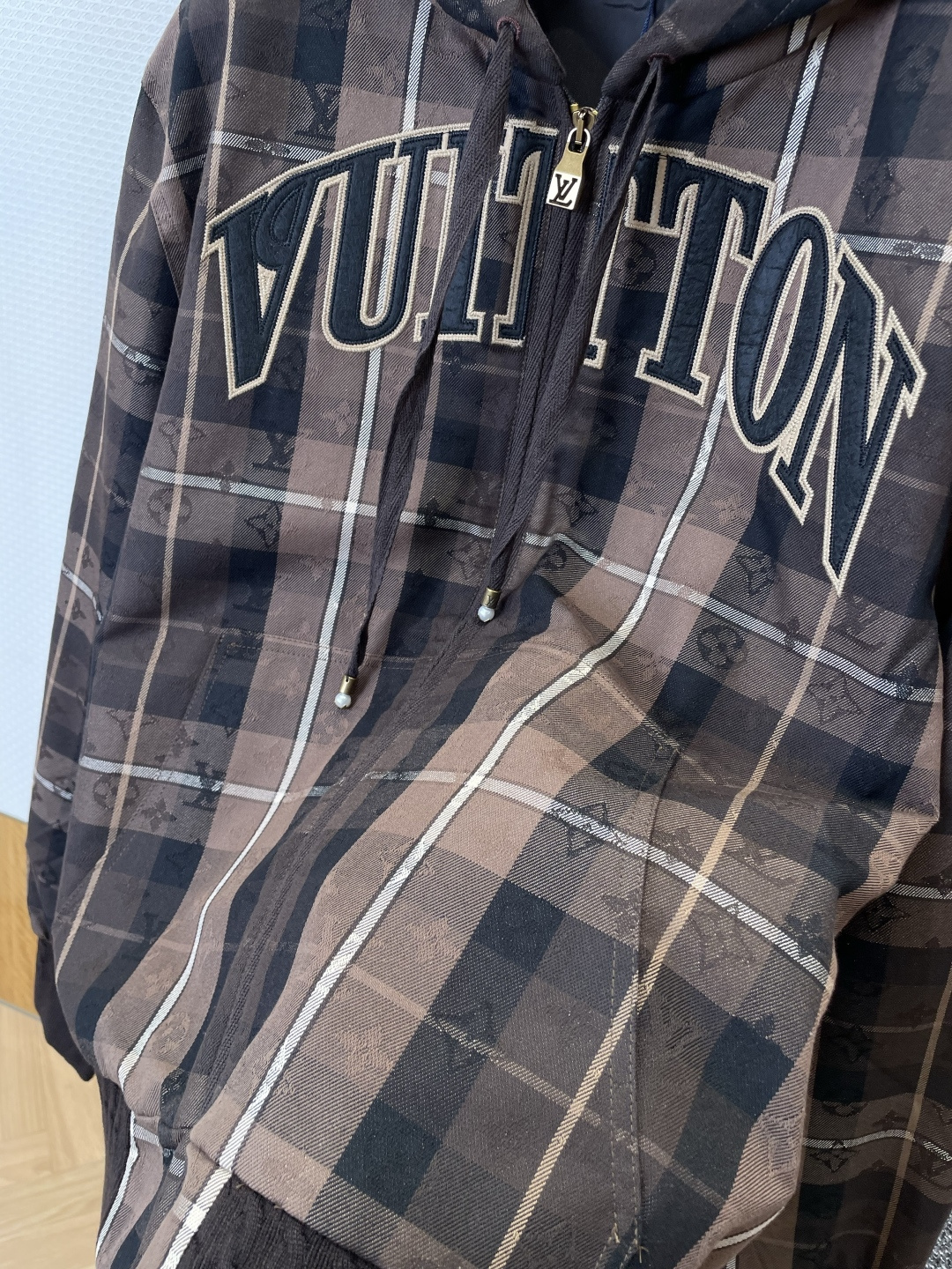 Louis Vuitton Jacket Wool Brown Hooded S-m-l-48