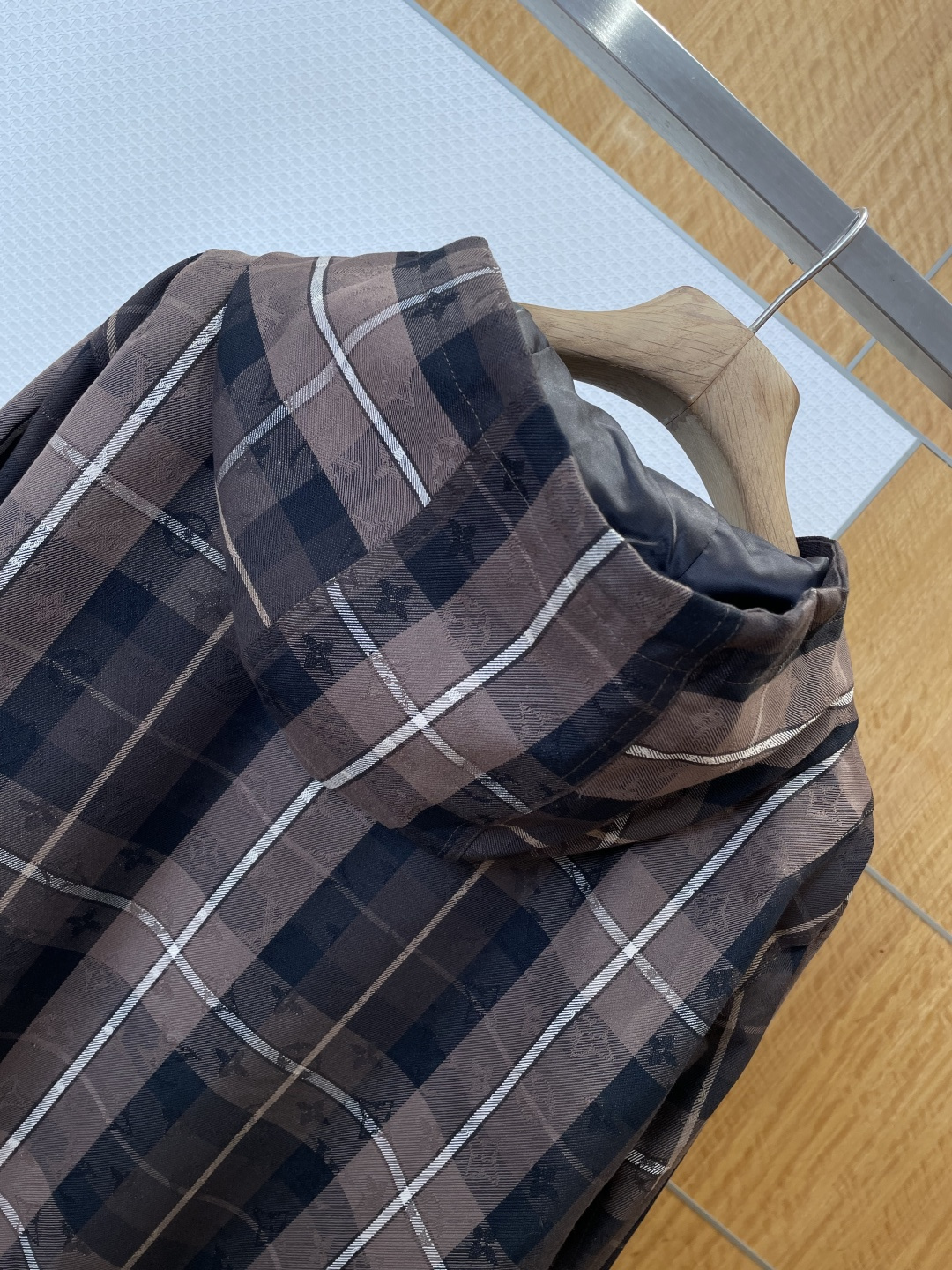Louis Vuitton Jacket Wool Brown Hooded S-m-l-48