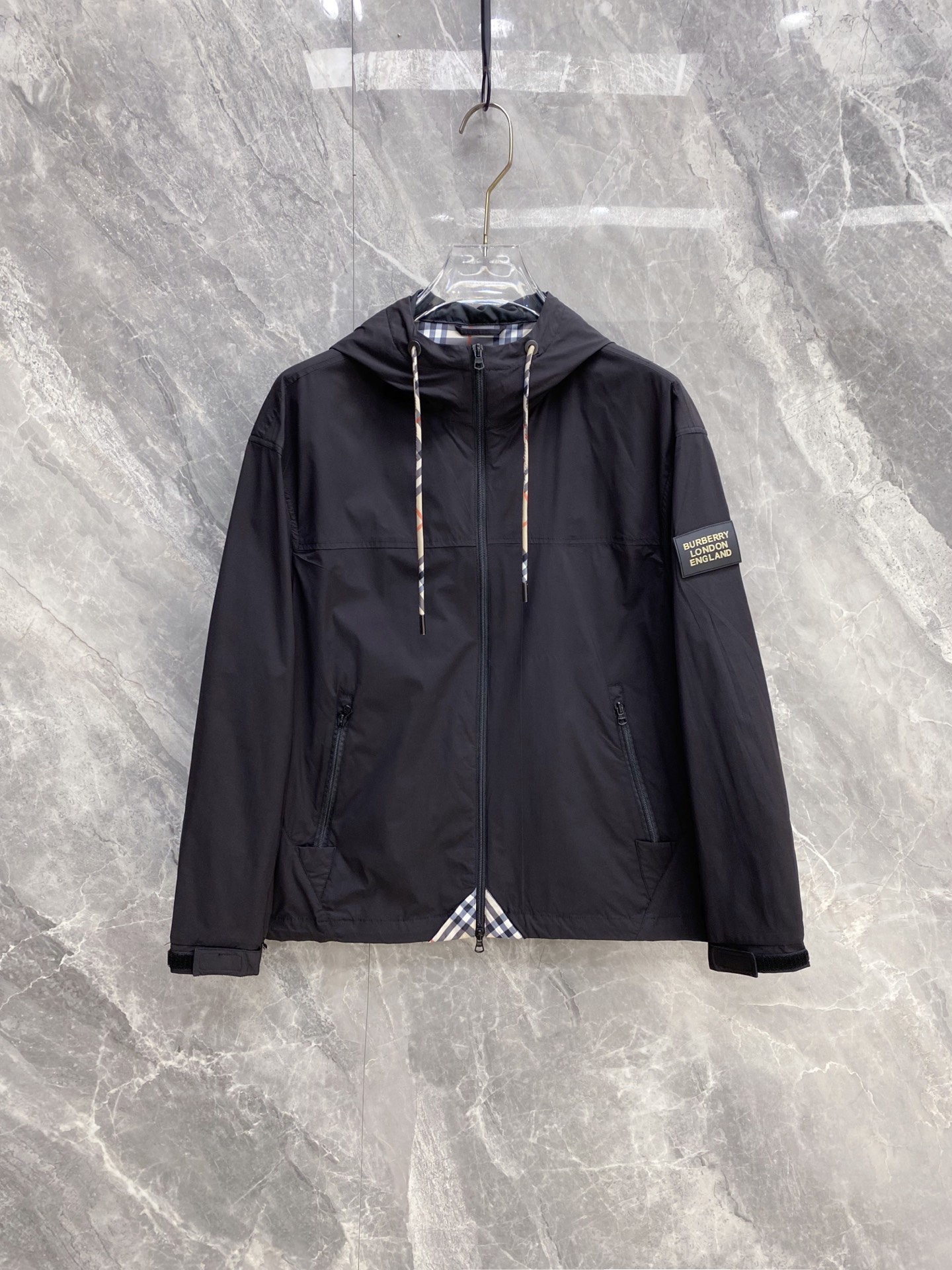 Burberry Jacket Black Hooded S
