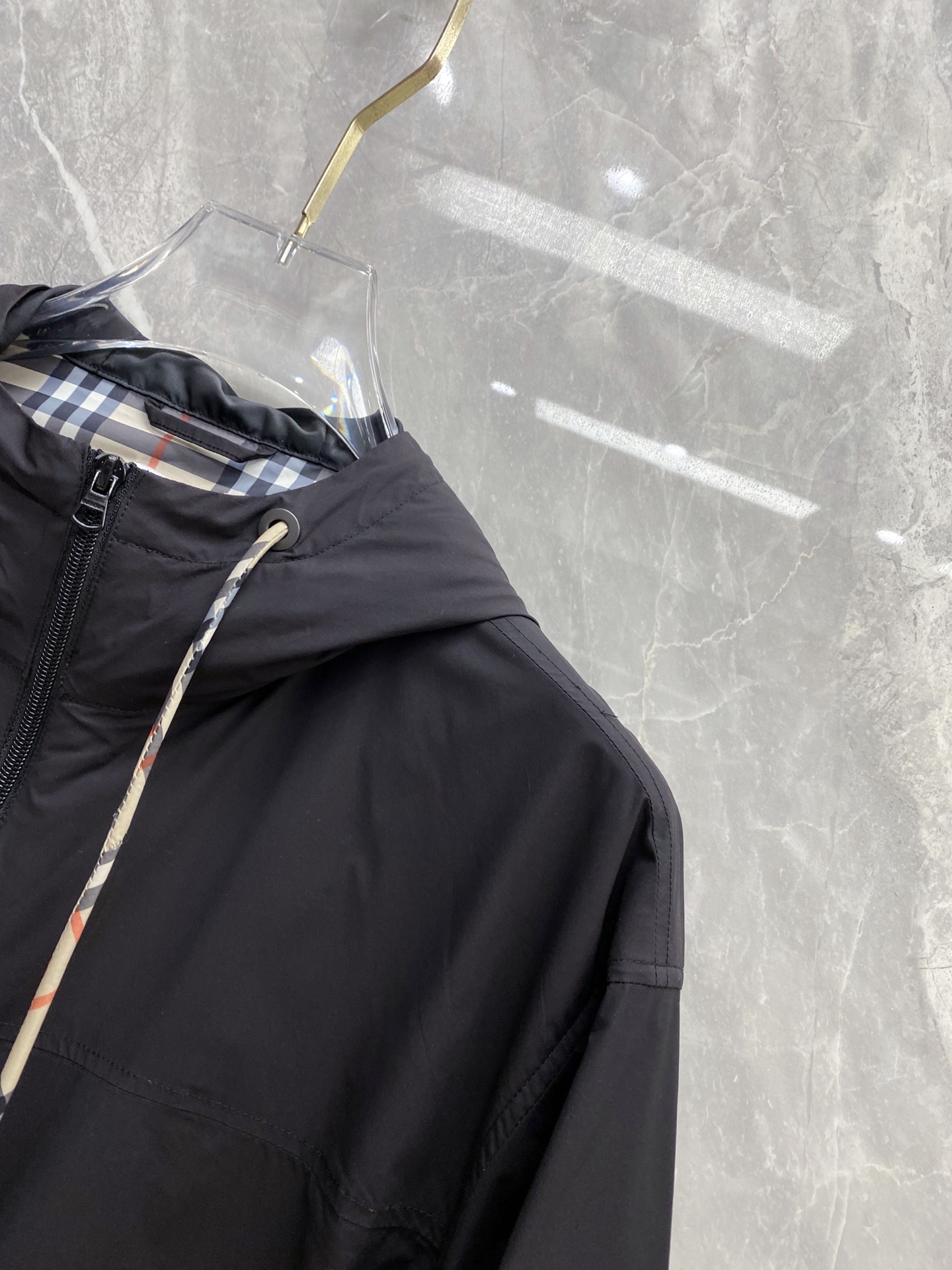 Burberry Jacket Black Hooded S