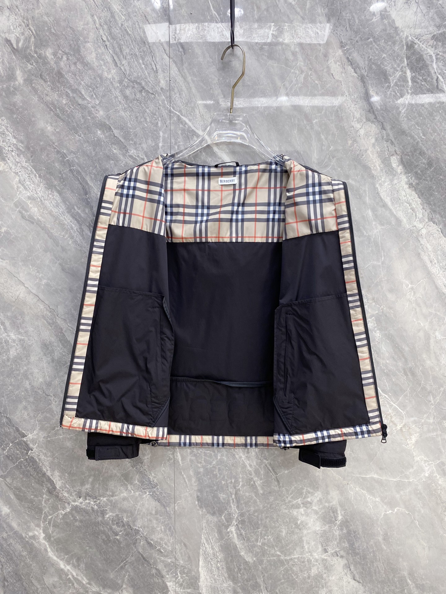 Burberry Jacket Black Hooded S